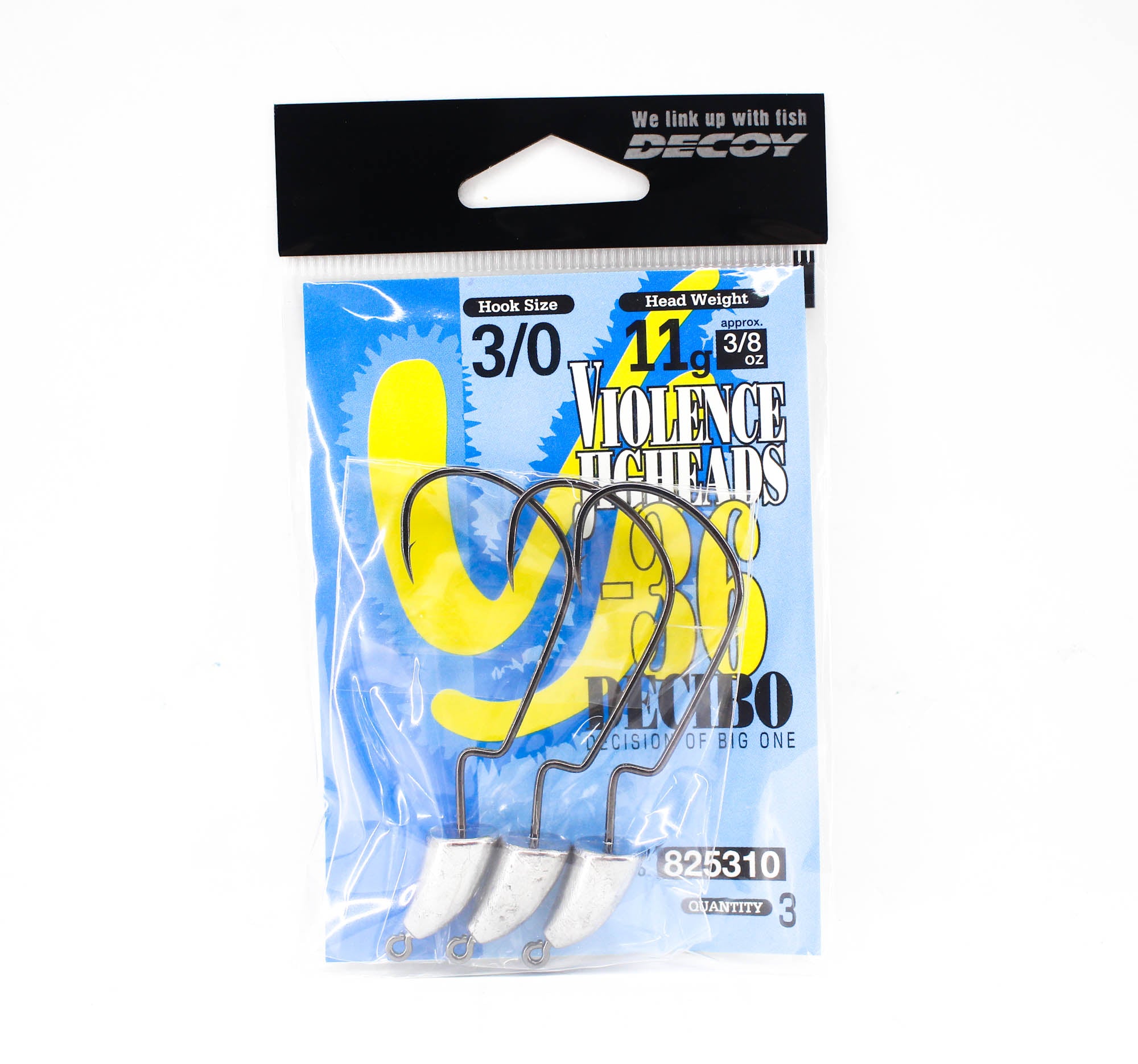 Decoy VJ-36 Jig Head Decibo Worm Hook Jig Head Size 3/0 , 3/8 oz (5310)
