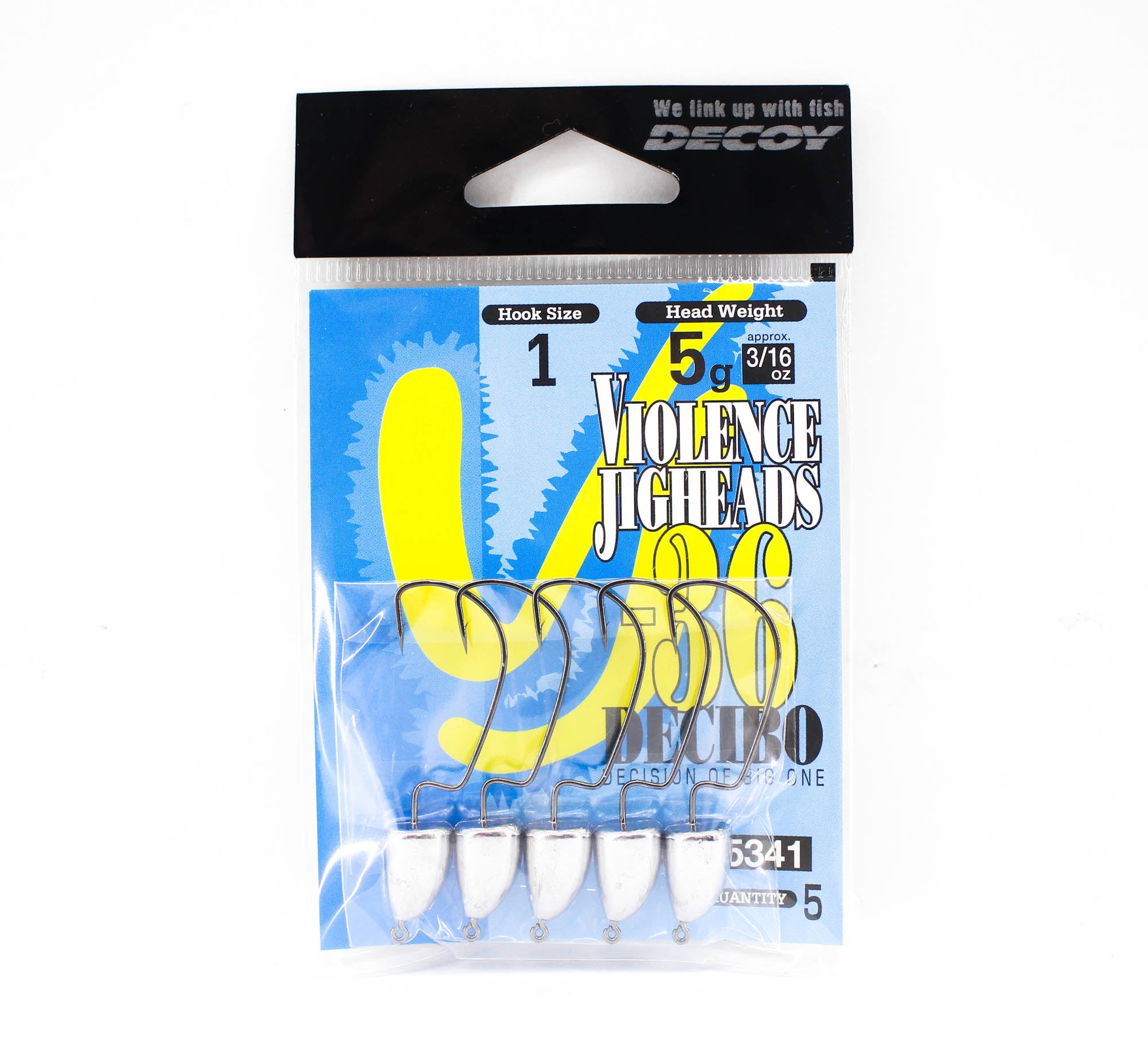 Decoy VJ-36 Jig Head Decibo Worm Hook Jig Head Size 1 , 3/16 oz (5341)