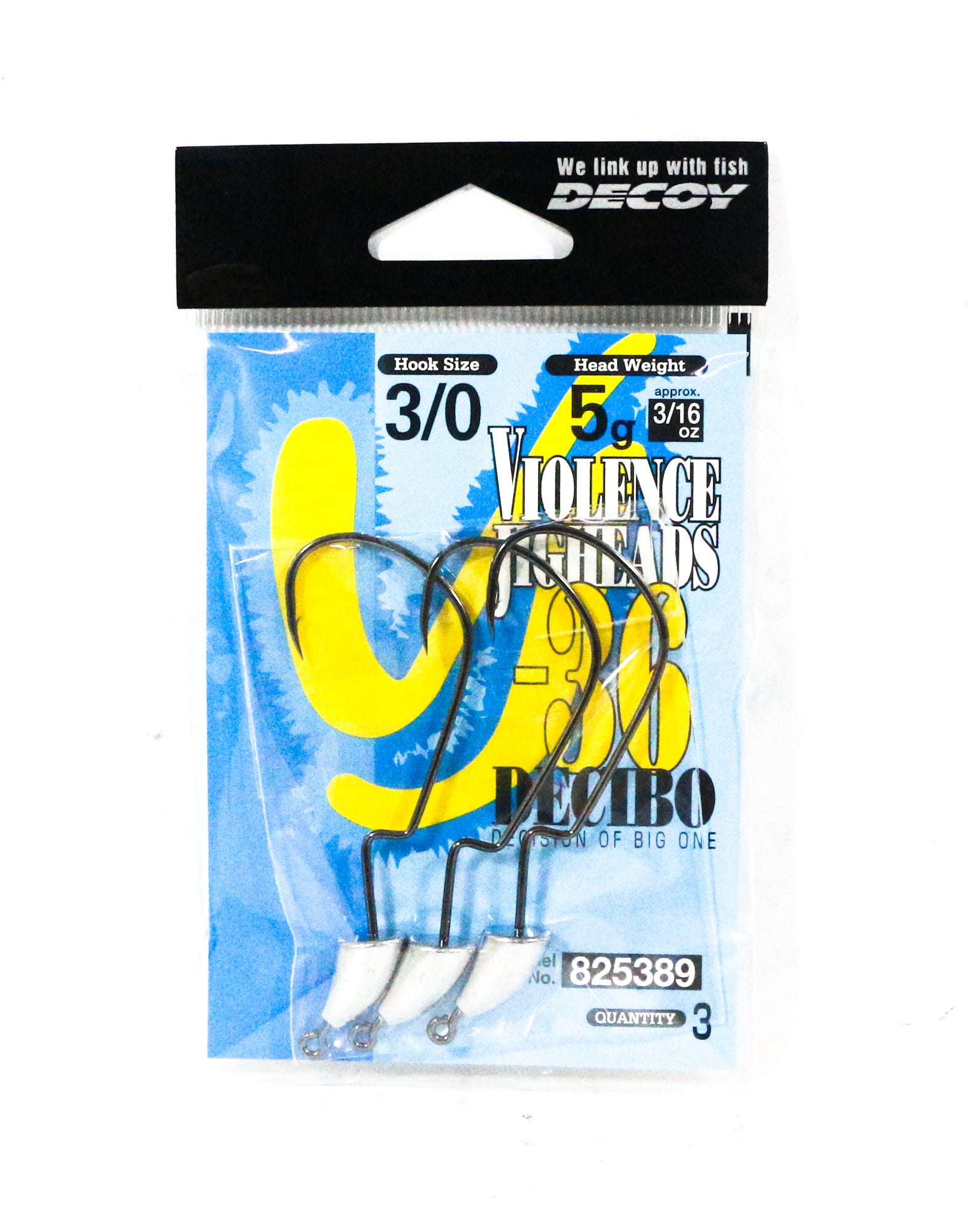 Decoy VJ-36 Jig Head Decibo Worm Hook Jig Head Size 3/0 , 3/16 oz (5389)