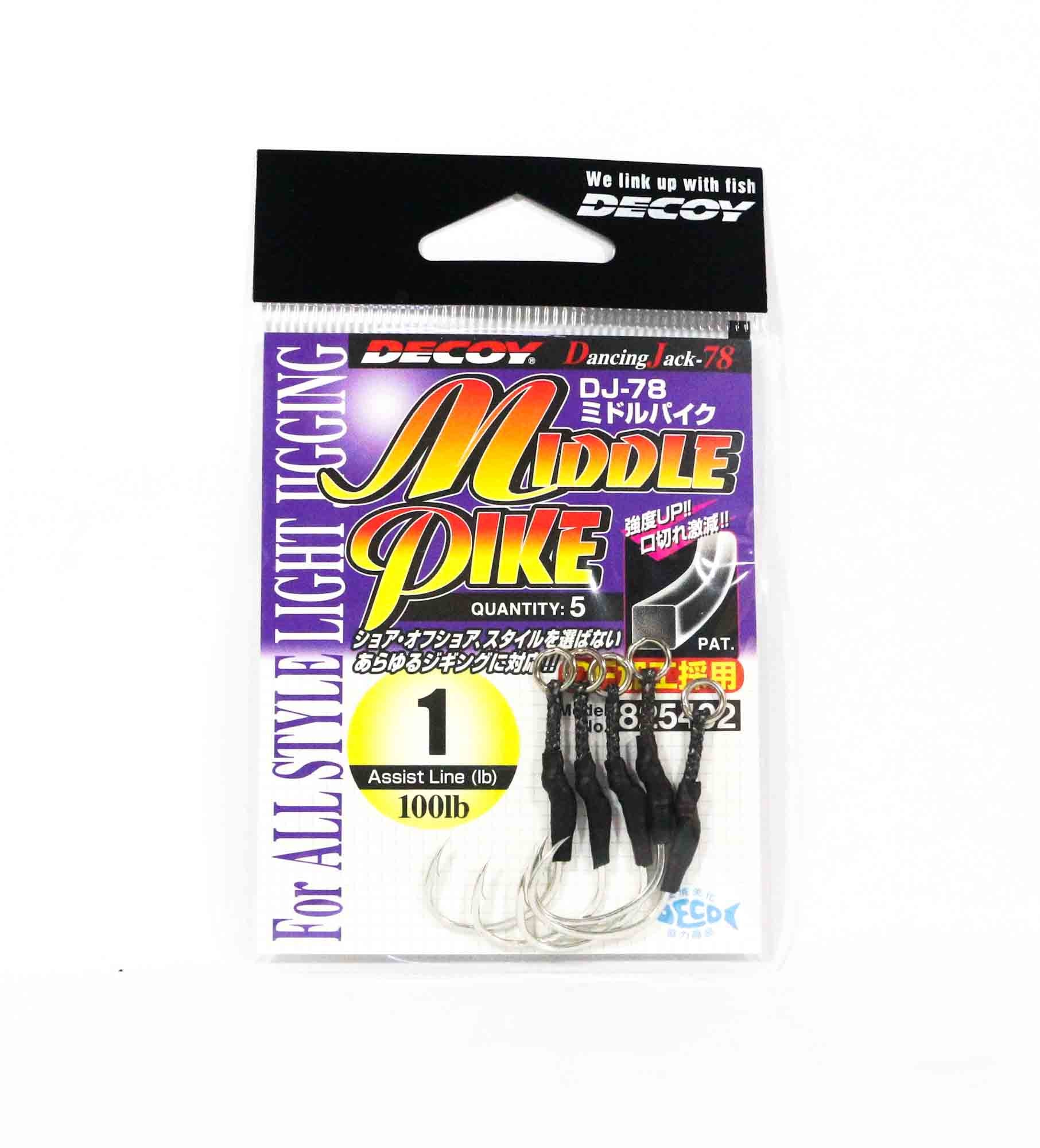 Decoy DJ-78 Middle Pike Assist Hooks Size 1 (5402)