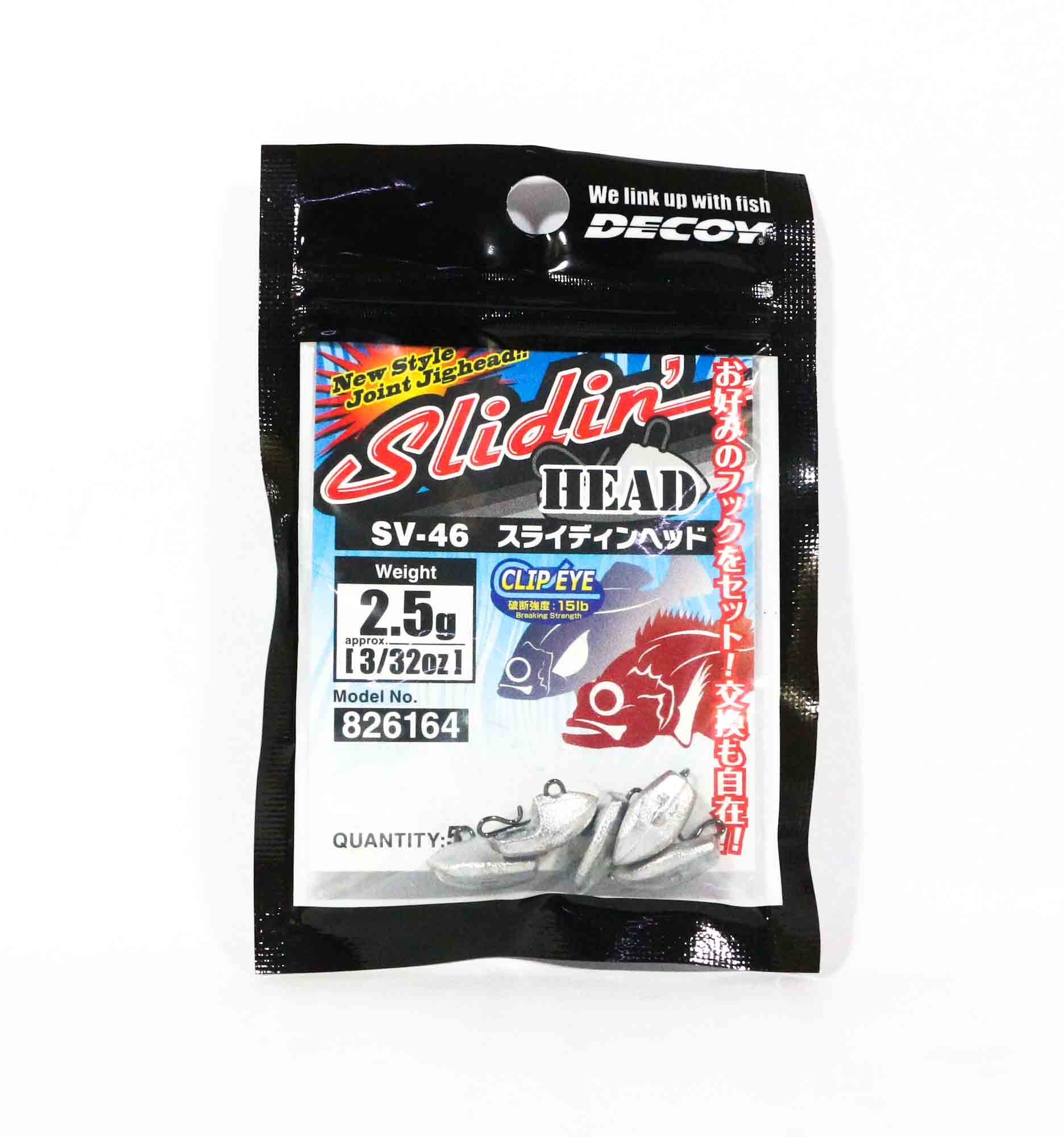 Decoy SV-46 Jig Head Slidin Head Size 2.5 grams (6164)