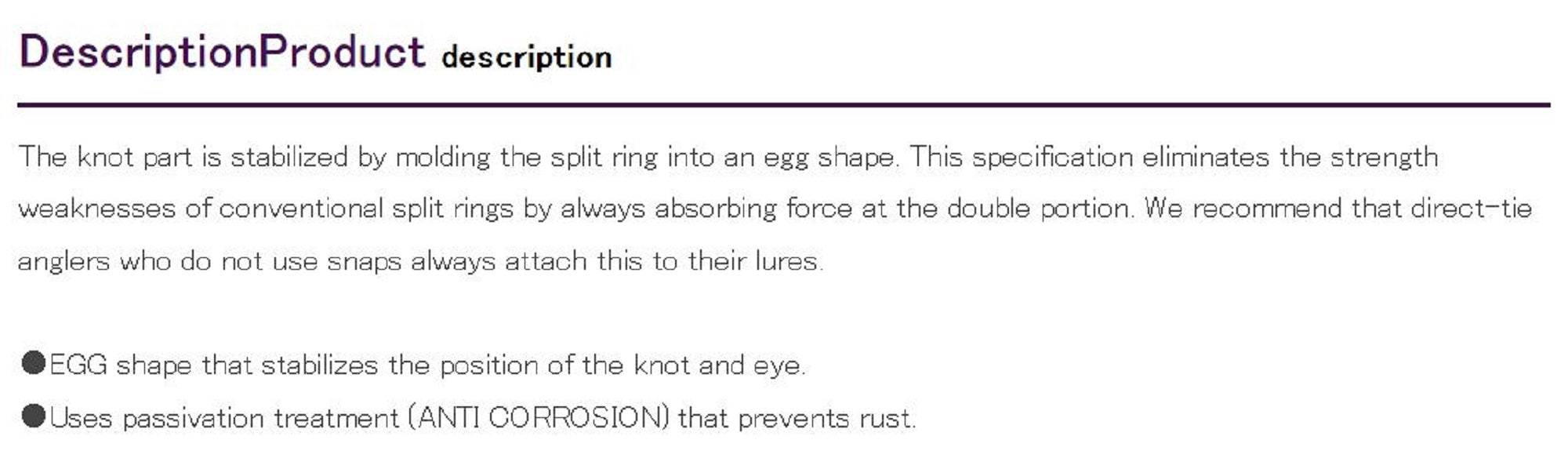 Decoy R-10 Egg Ring Split Ring Size 2 (7079)