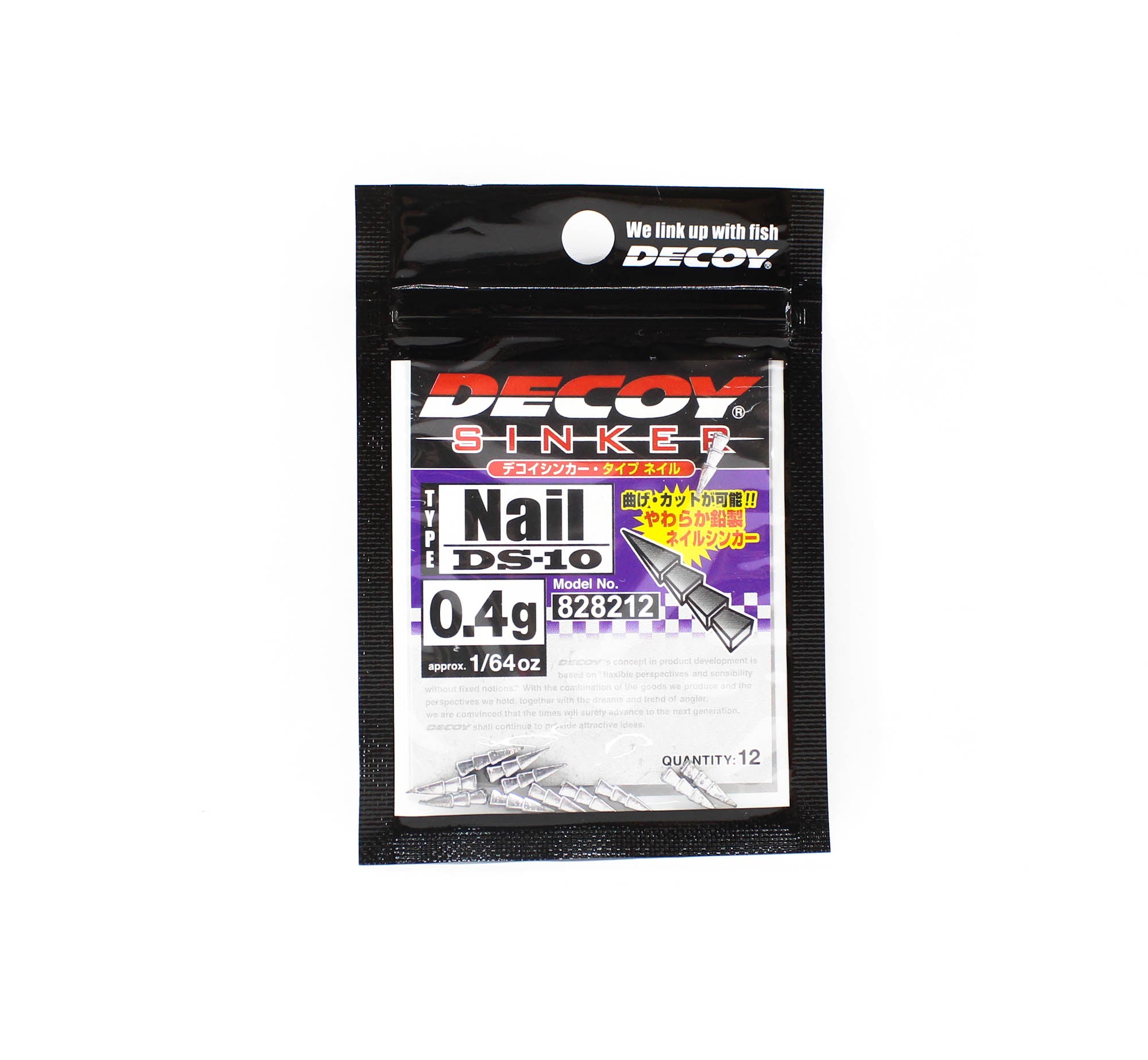 Decoy DS-10 Sinker Type Nail Size 0.4 grams (8212)