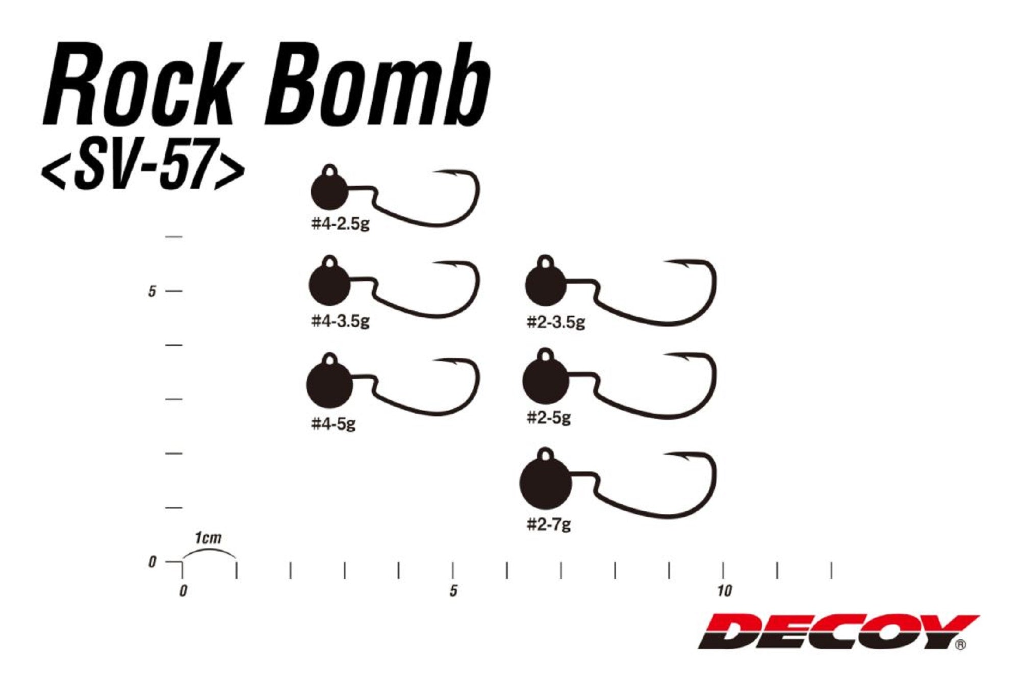 Decoy SV-57 Jig Head Rock Bomb Size 4 , 1/8 oz (8755)