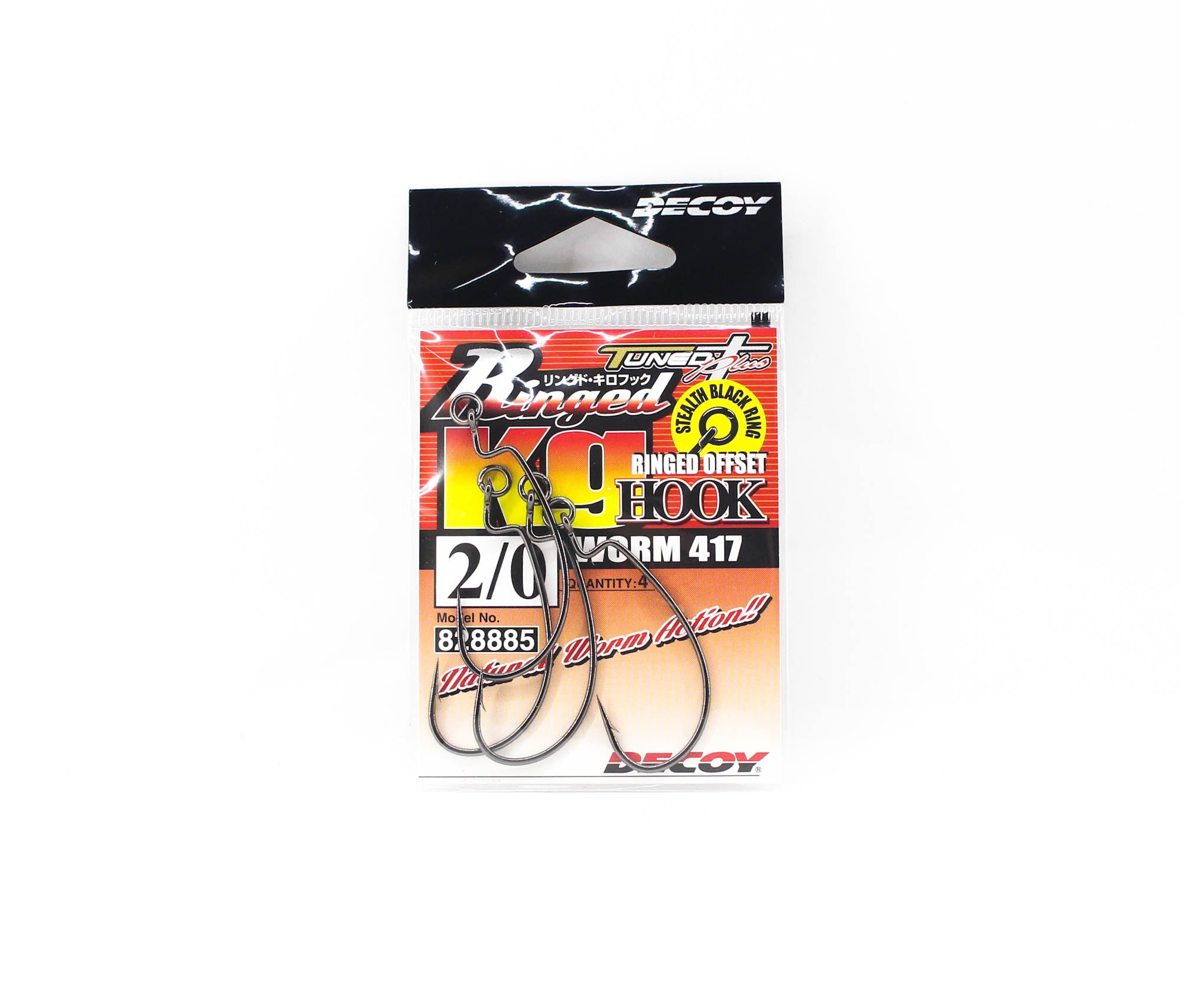 Decoy Worm 417 Ringed KG Hooks Size 2/0 (8885)
