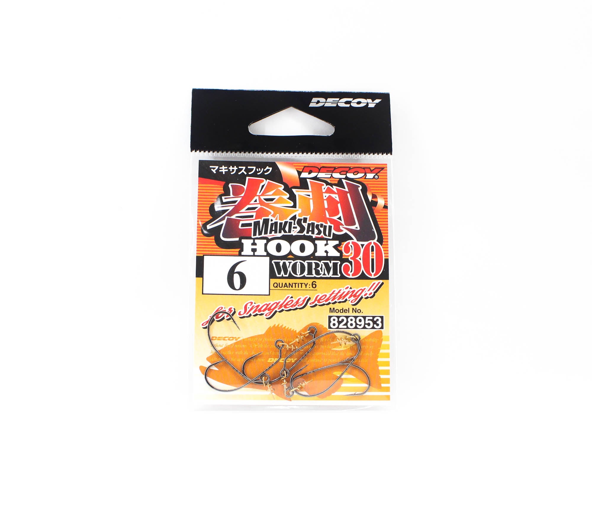 Decoy Worm 30 Makisasu Worm Hooks Size 6 (8953)