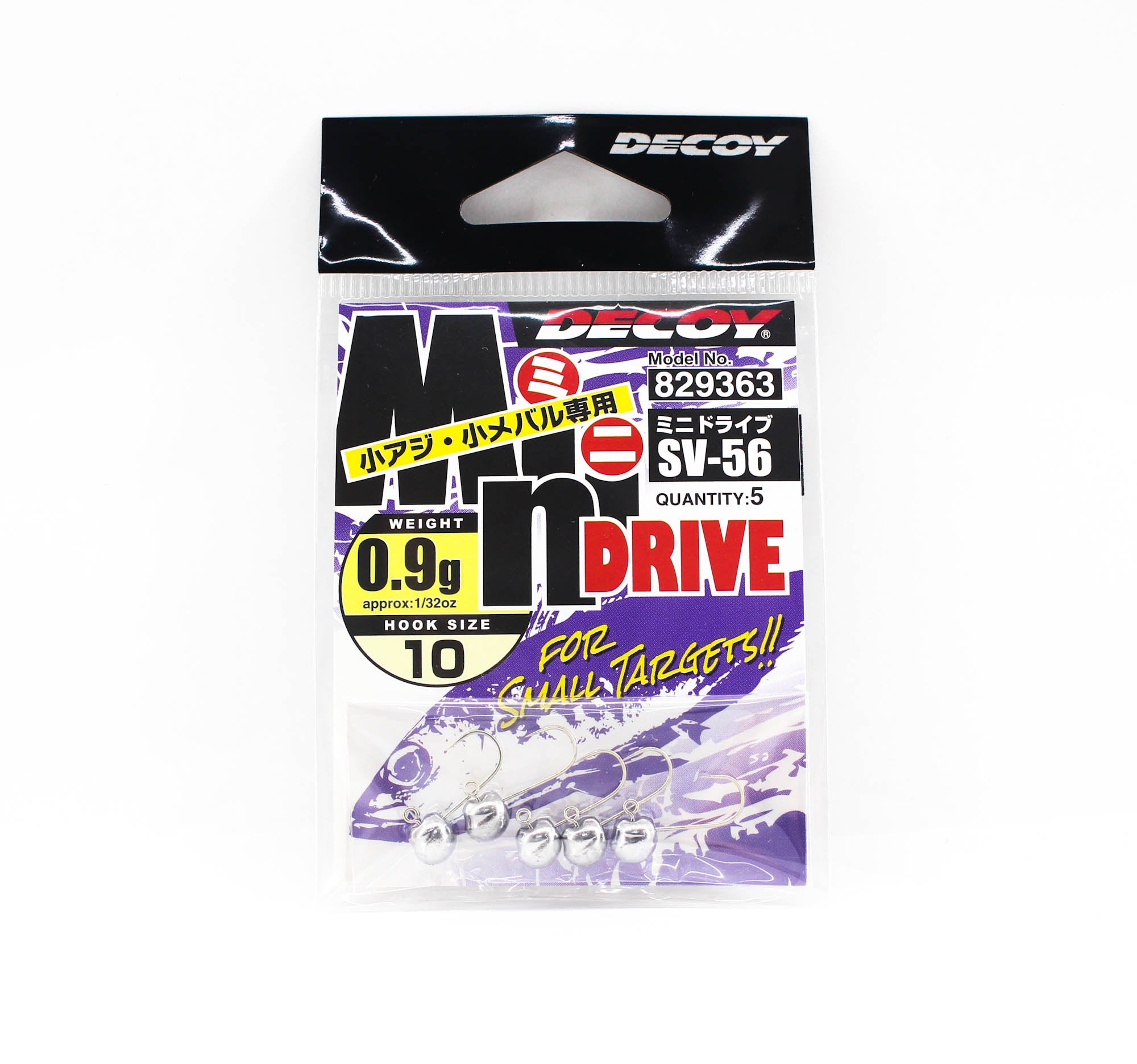 Decoy SV-56 Jig Head Mini Drive Hook Size 10 , 0.9 grams (9363)