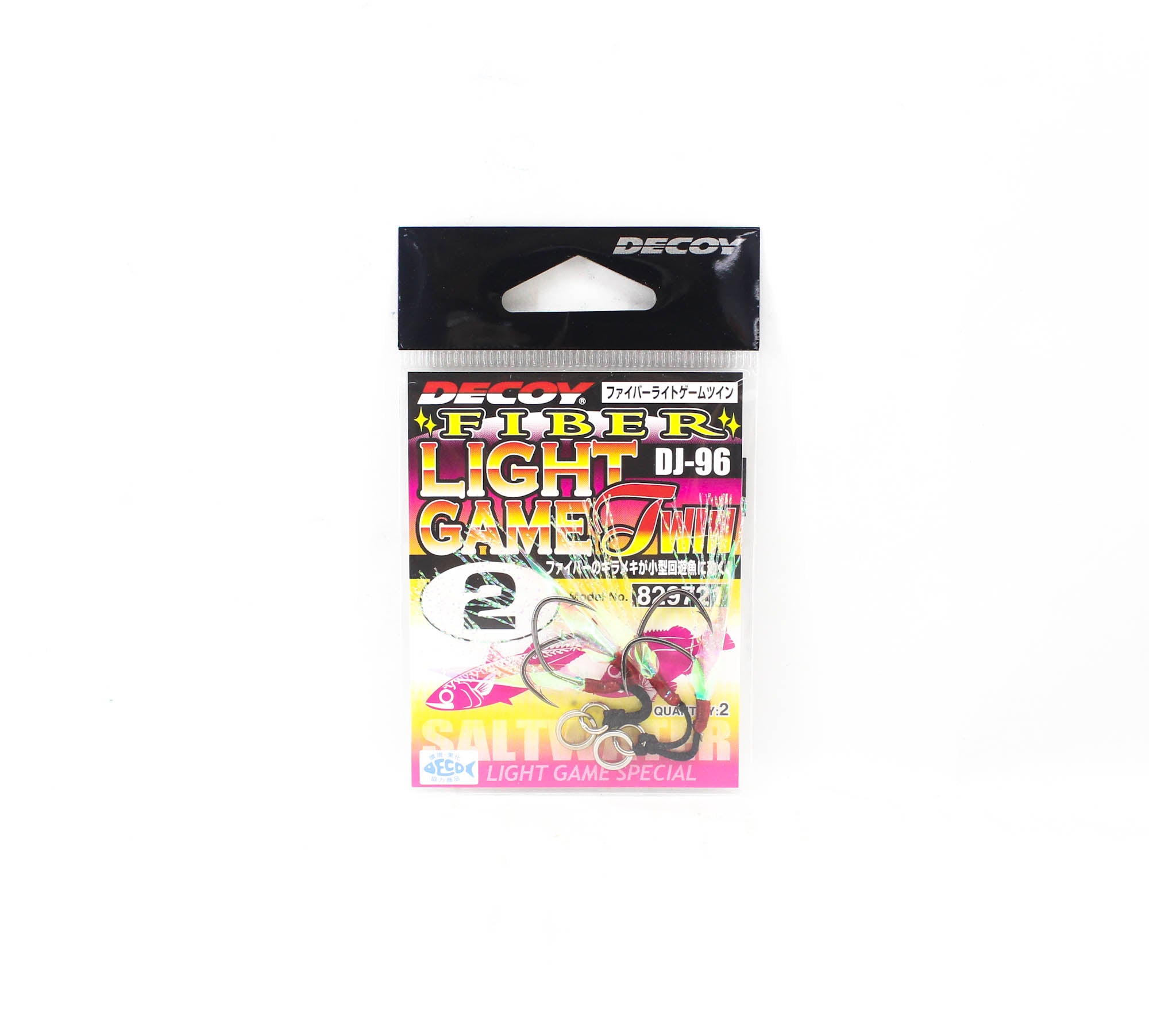 Decoy DJ-96 Fibre Light Game Twin Assist Hooks Size 2 (9721)