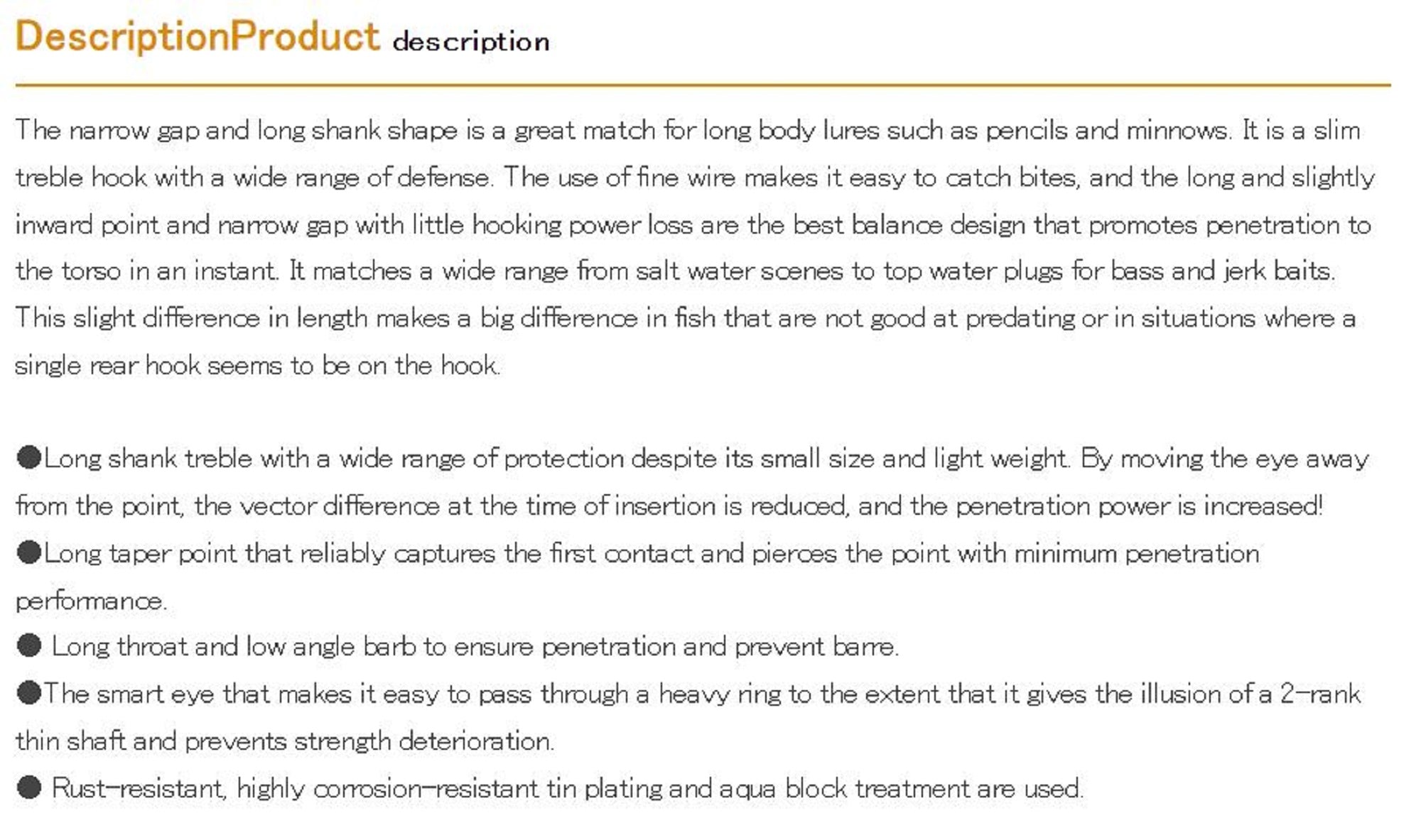 Decoy Y-F35 Treble Hook Fine Long Shank Size 4 (9974)
