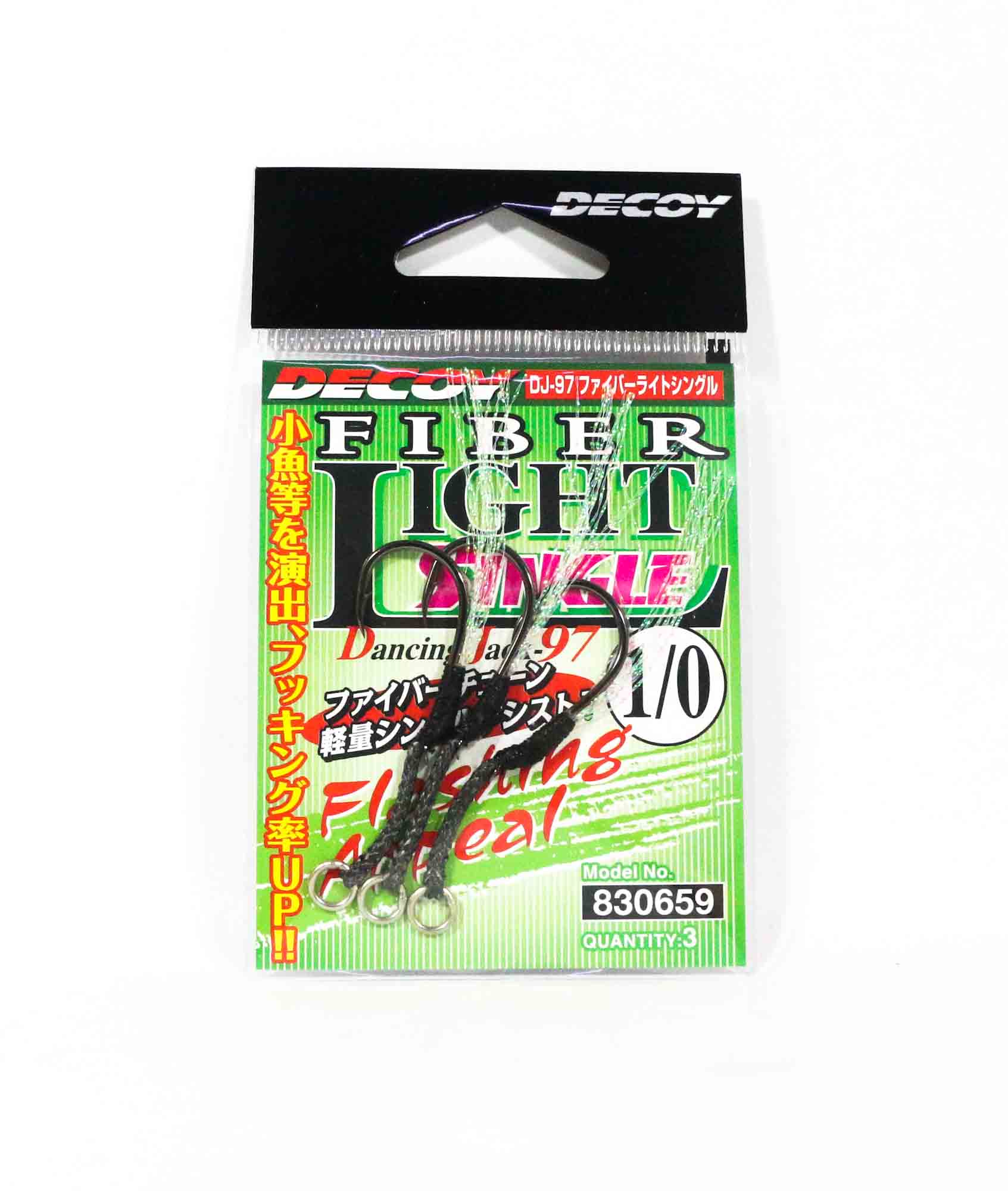 Decoy DJ-97 Fibre Light Single Assist Hook Size 1/0 (0659)