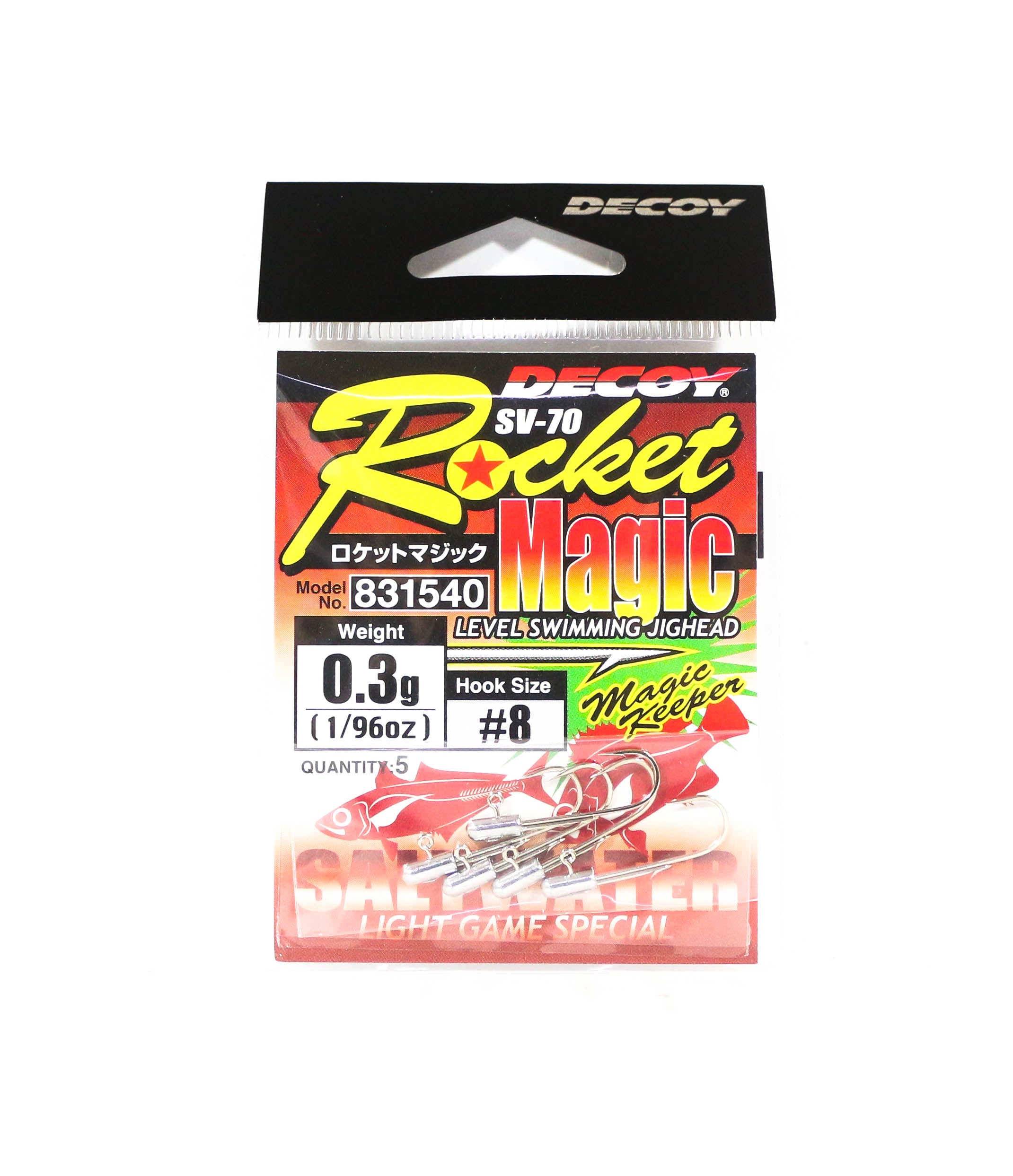 Decoy SV-70 Jig Head Rocket Magic Size 8 , 0.3 grams (1540)