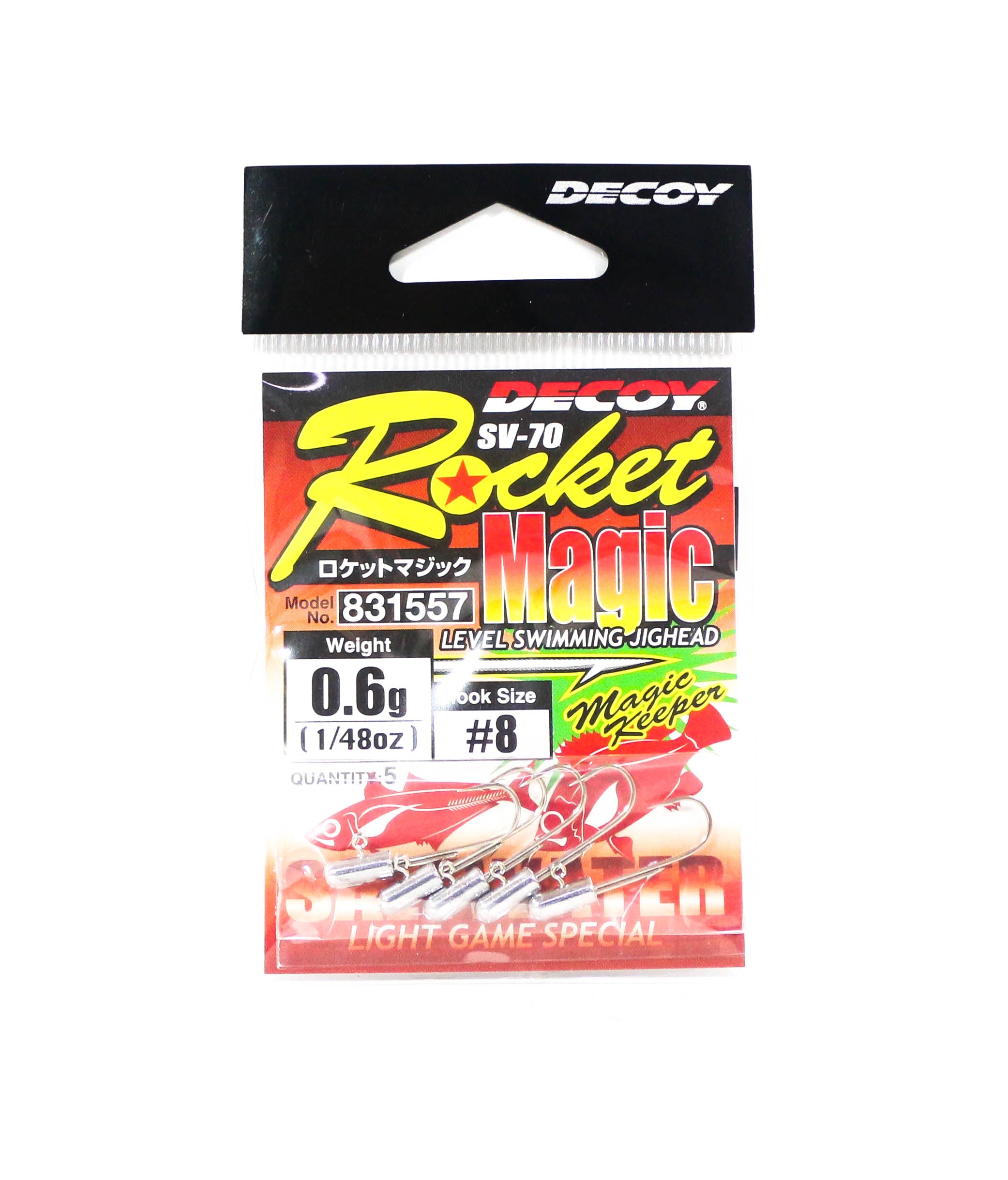 Decoy SV-70 Jig Head Rocket Magic Size 8 , 0.6 grams (1557)