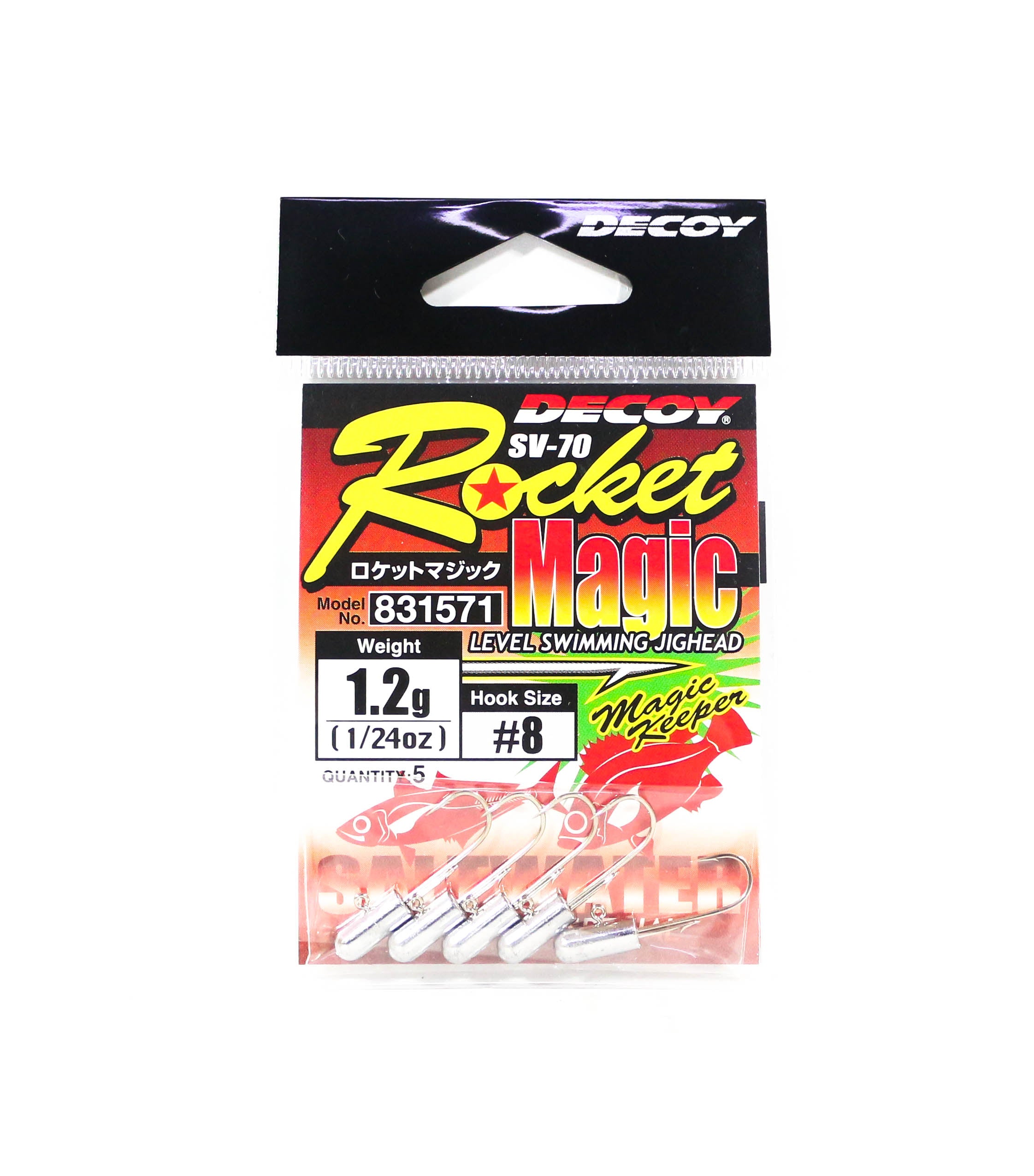 Decoy SV-70 Jig Head Rocket Magic Size 8 , 1.2 grams (1571)