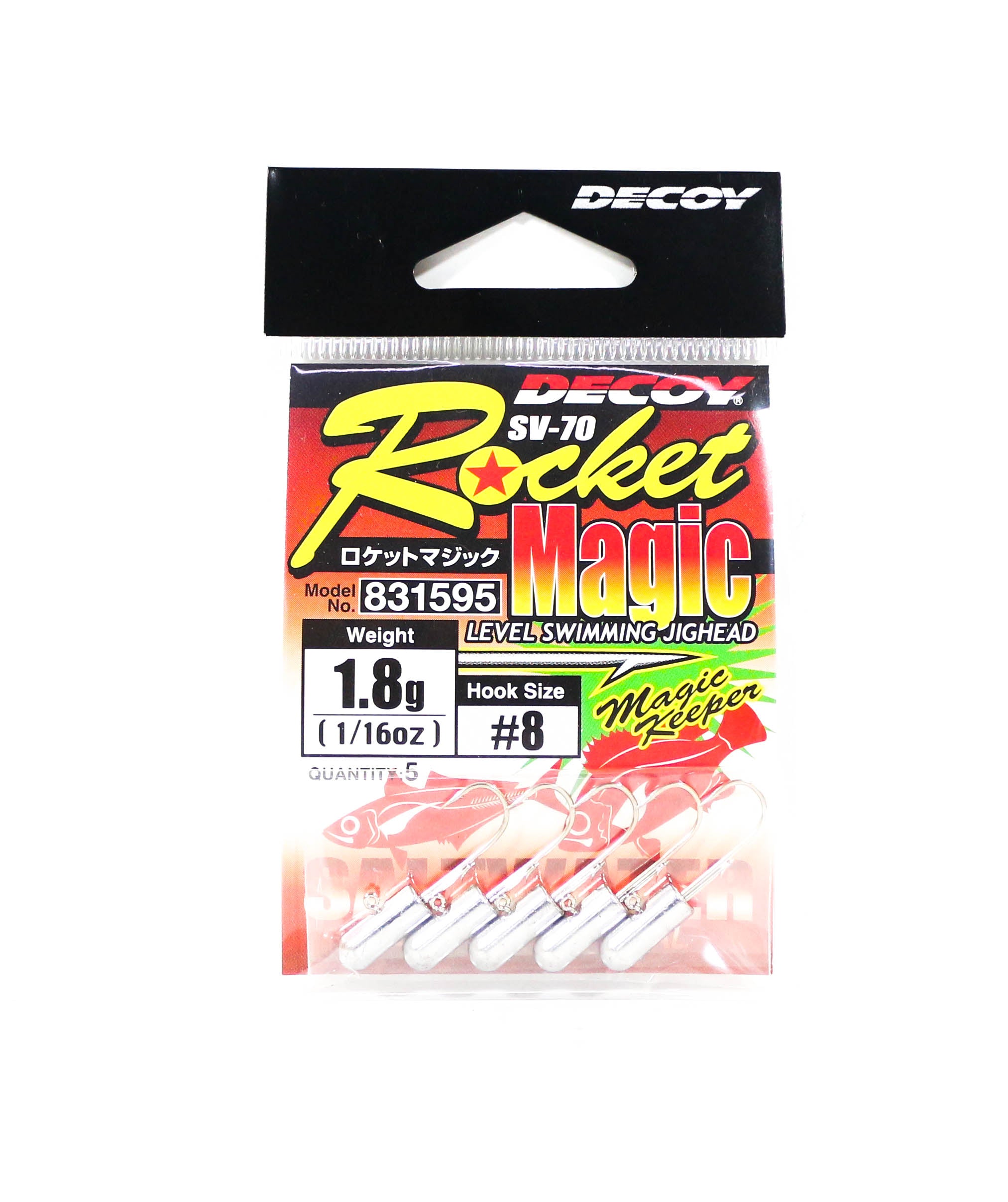 Decoy SV-70 Jig Head Rocket Magic Size 8 , 1.8 grams (1595)