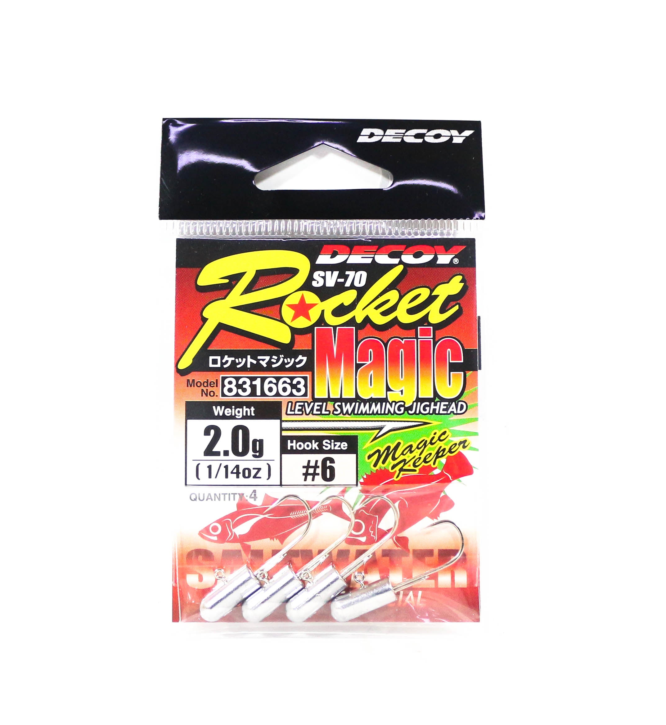 Decoy SV-70 Jig Head Rocket Magic Size 6 , 2.0 grams (1663)