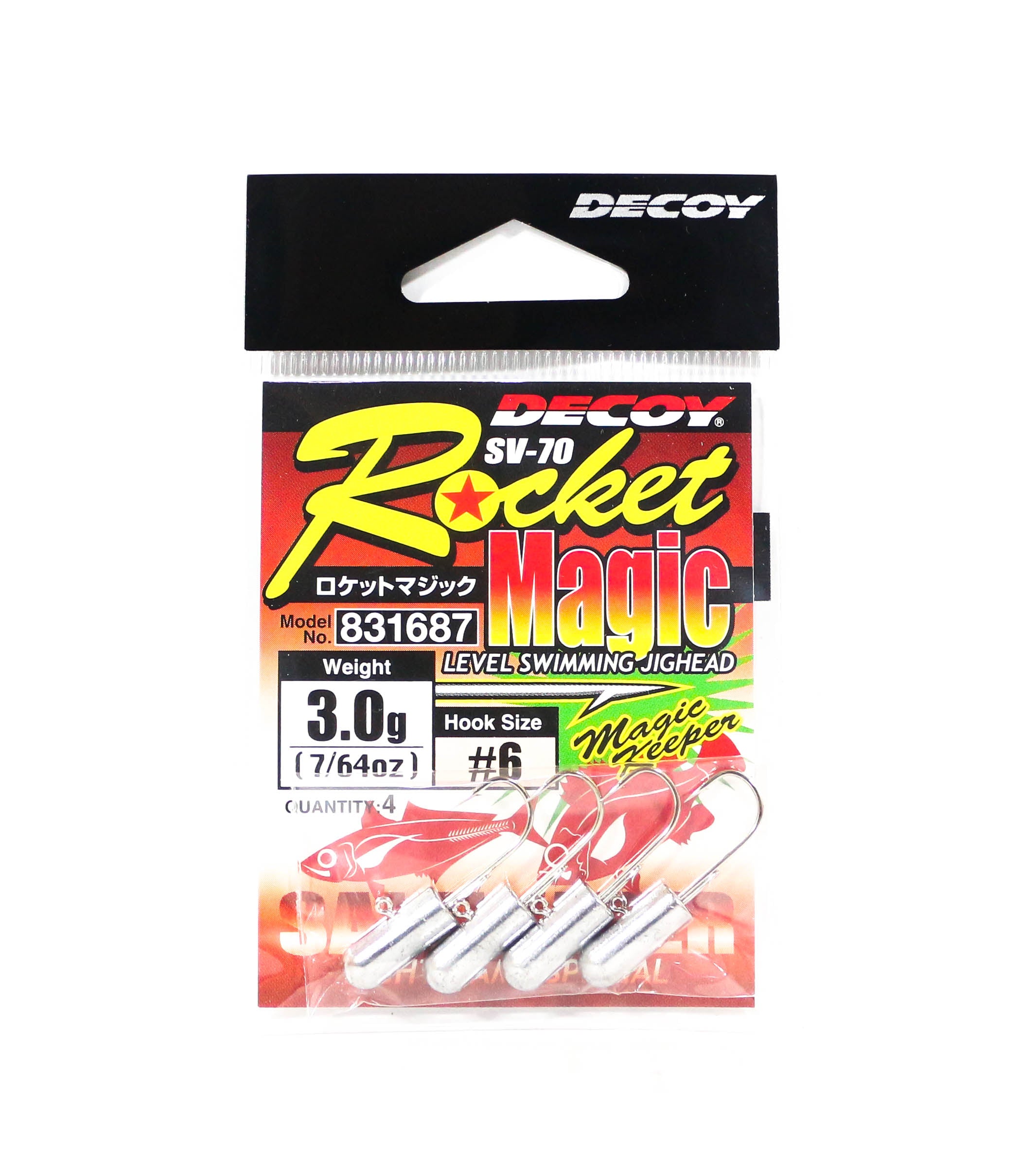Decoy SV-70 Jig Head Rocket Magic Size 6 , 3.0 grams (1687)