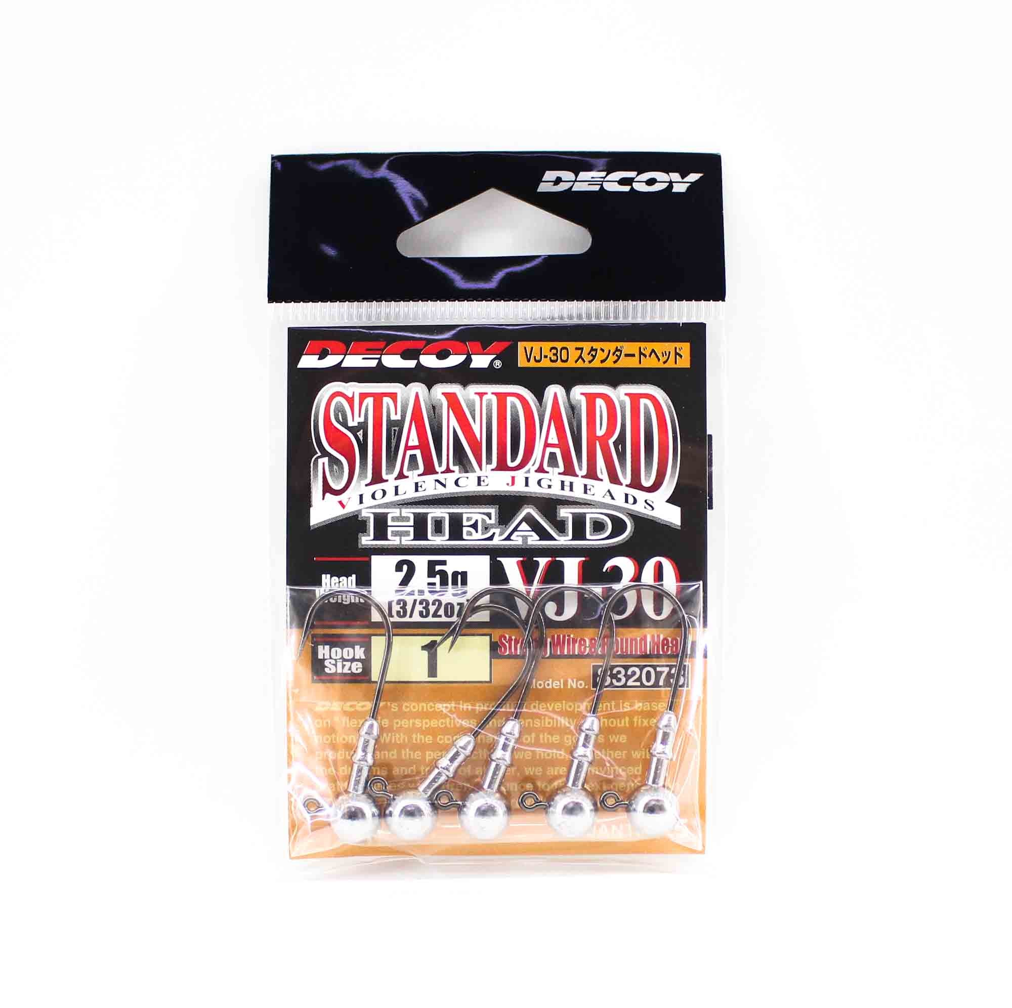 Decoy VJ-30 Jig Head Violence Standard Hook Size 1 , 3/32 oz (2073)