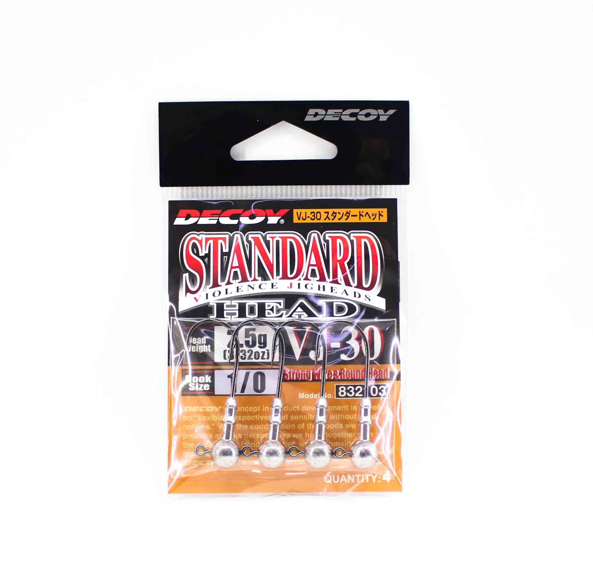 Decoy VJ-30 Jig Head Violence Standard Hook Size 1/0 , 3/32 oz (2103)