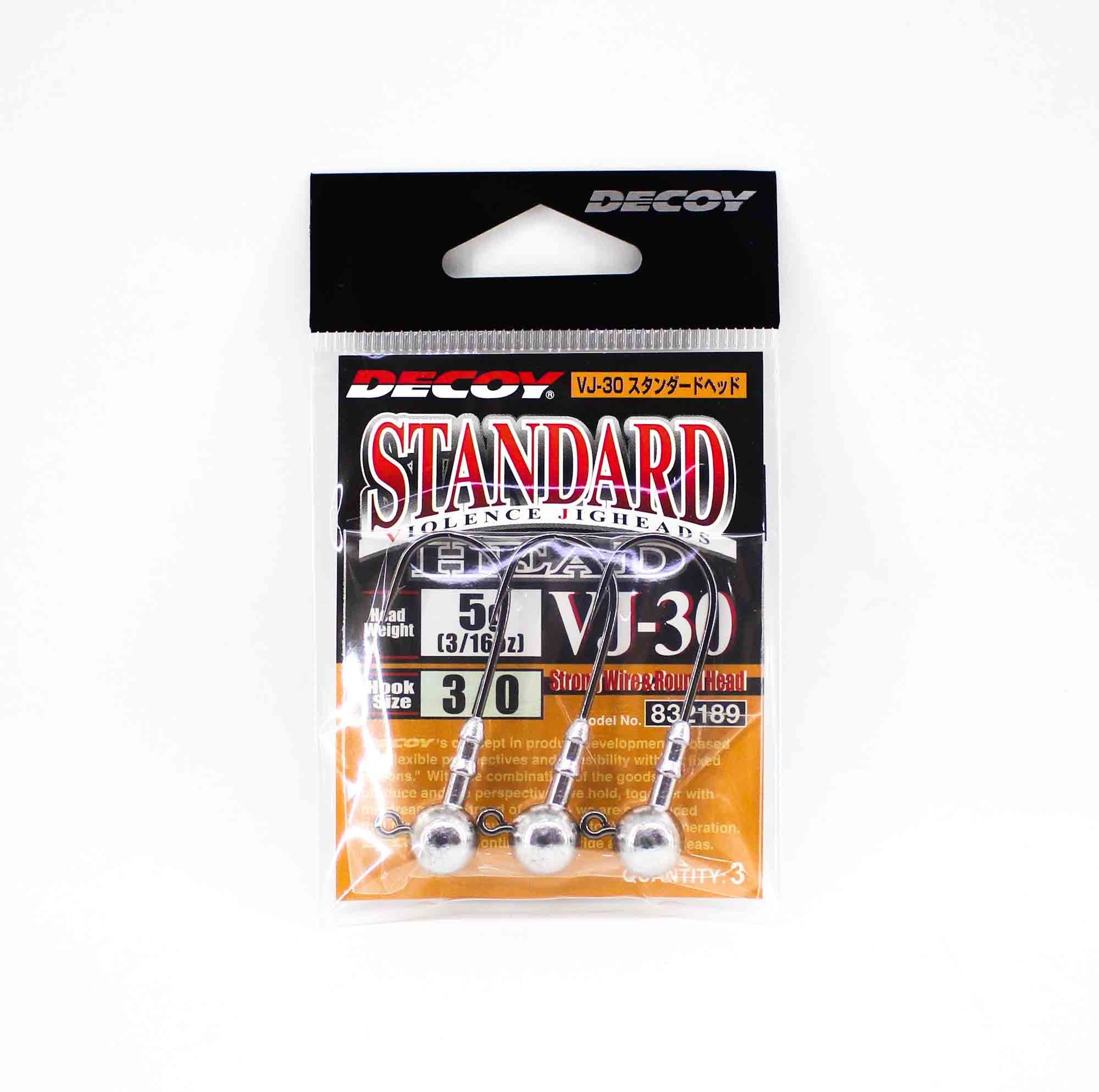 Decoy VJ-30 Jig Head Violence Standard Hook Size 3/0 , 3/16 oz (2189)