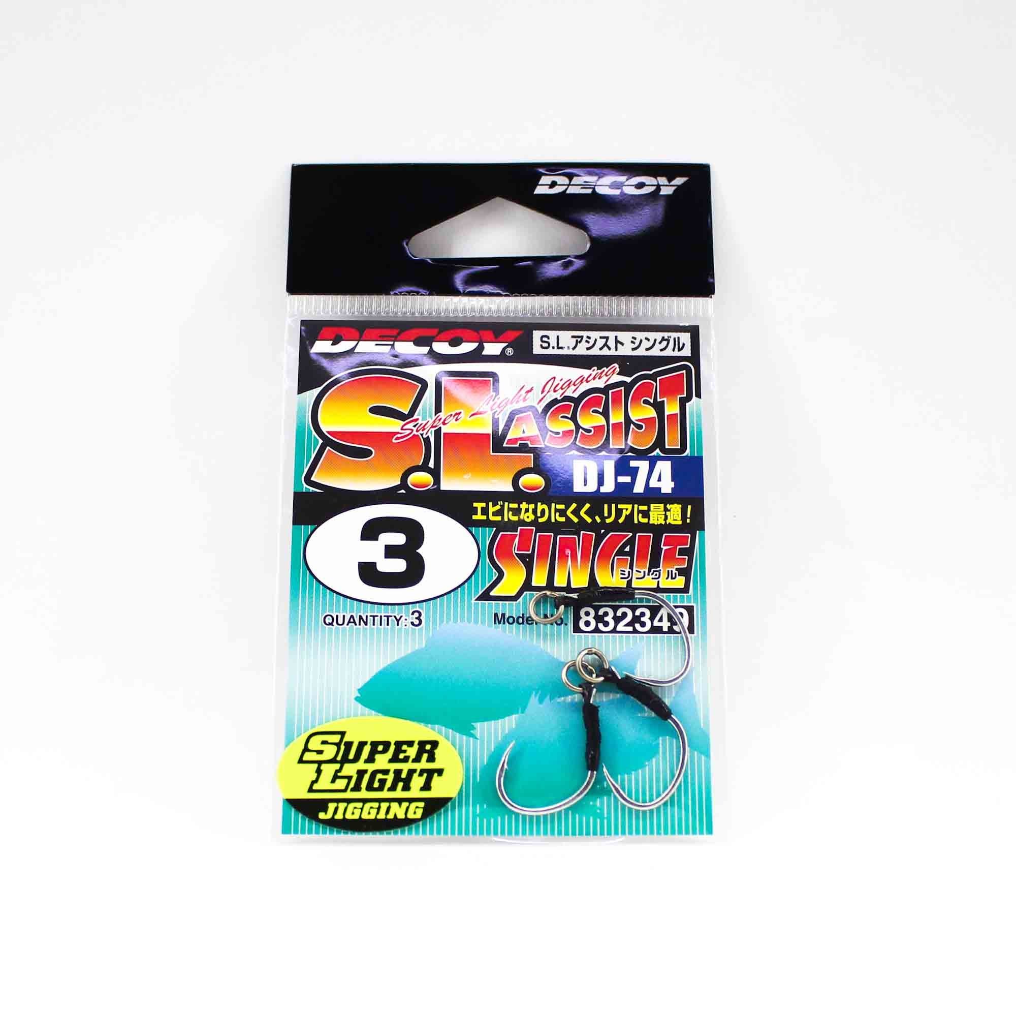 Decoy DJ-74 SL Super Light Single Assist Hooks Size 3 (2349)
