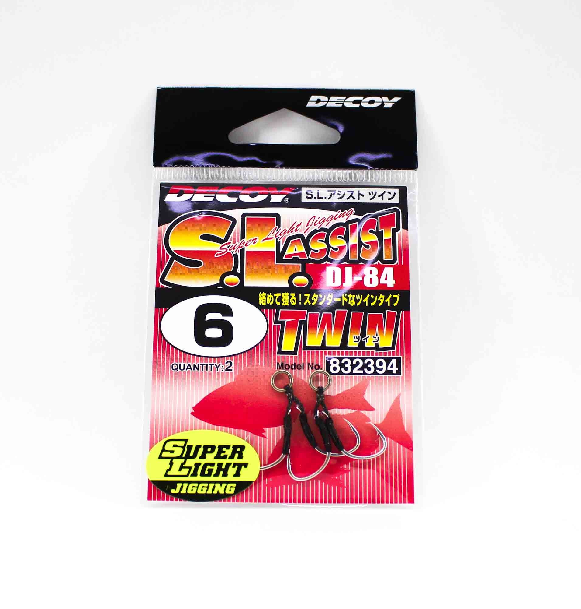 Decoy DJ-84 SL Super Light Twin Assist Hooks Size 6 (2394)