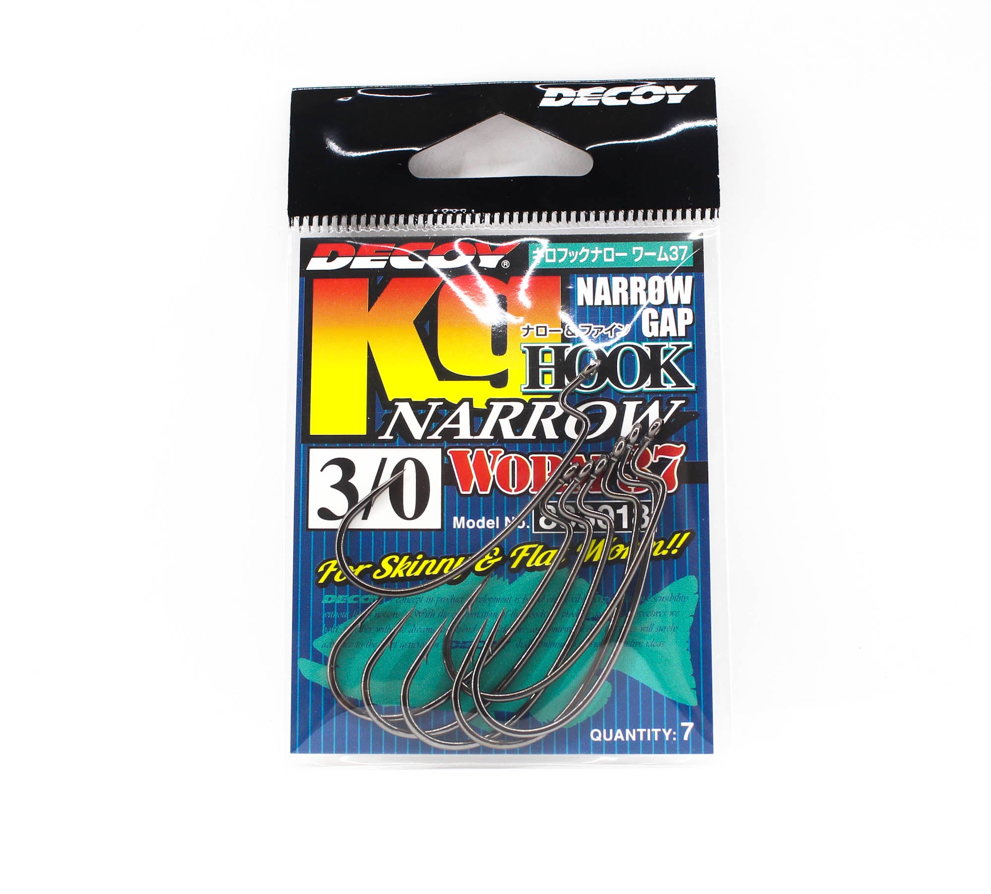 Decoy Worm 37KG Narrow Gap Worm Hooks Size 3/0 (3018)