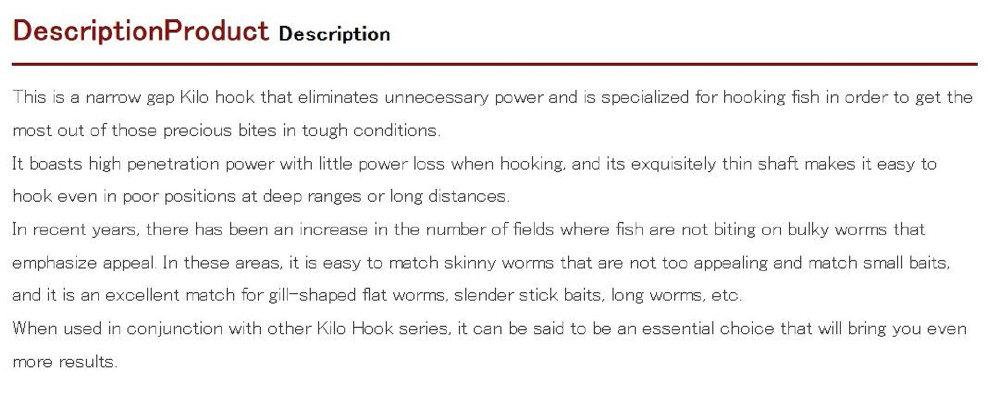 Decoy Worm 37KG Narrow Gap Worm Hooks Size 4/0 (3025)