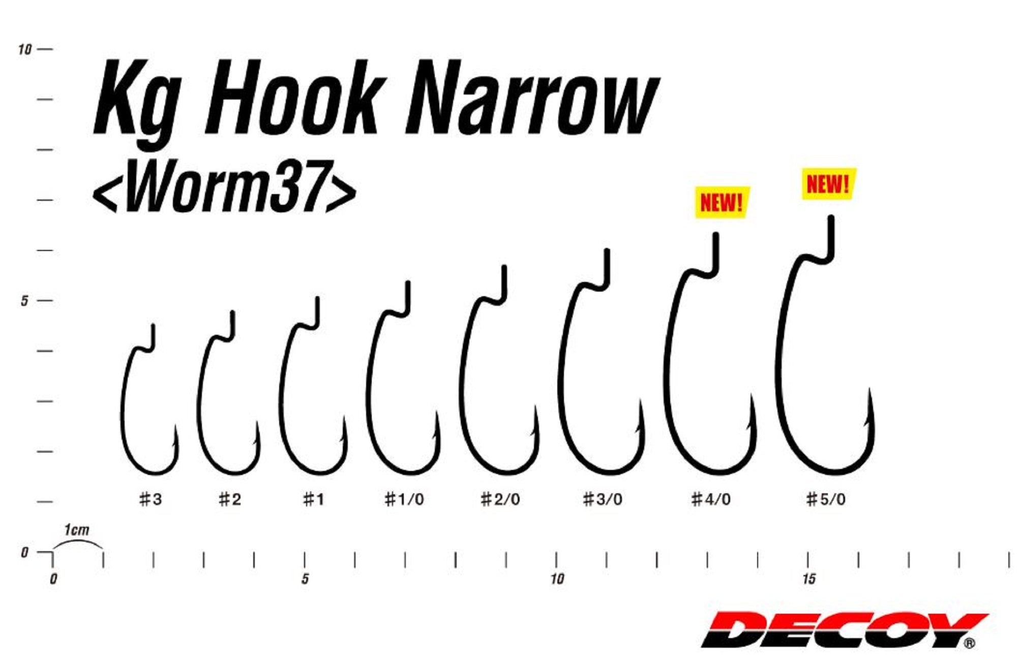 Decoy Worm 37KG Narrow Gap Worm Hooks Size 5/0 (3032)