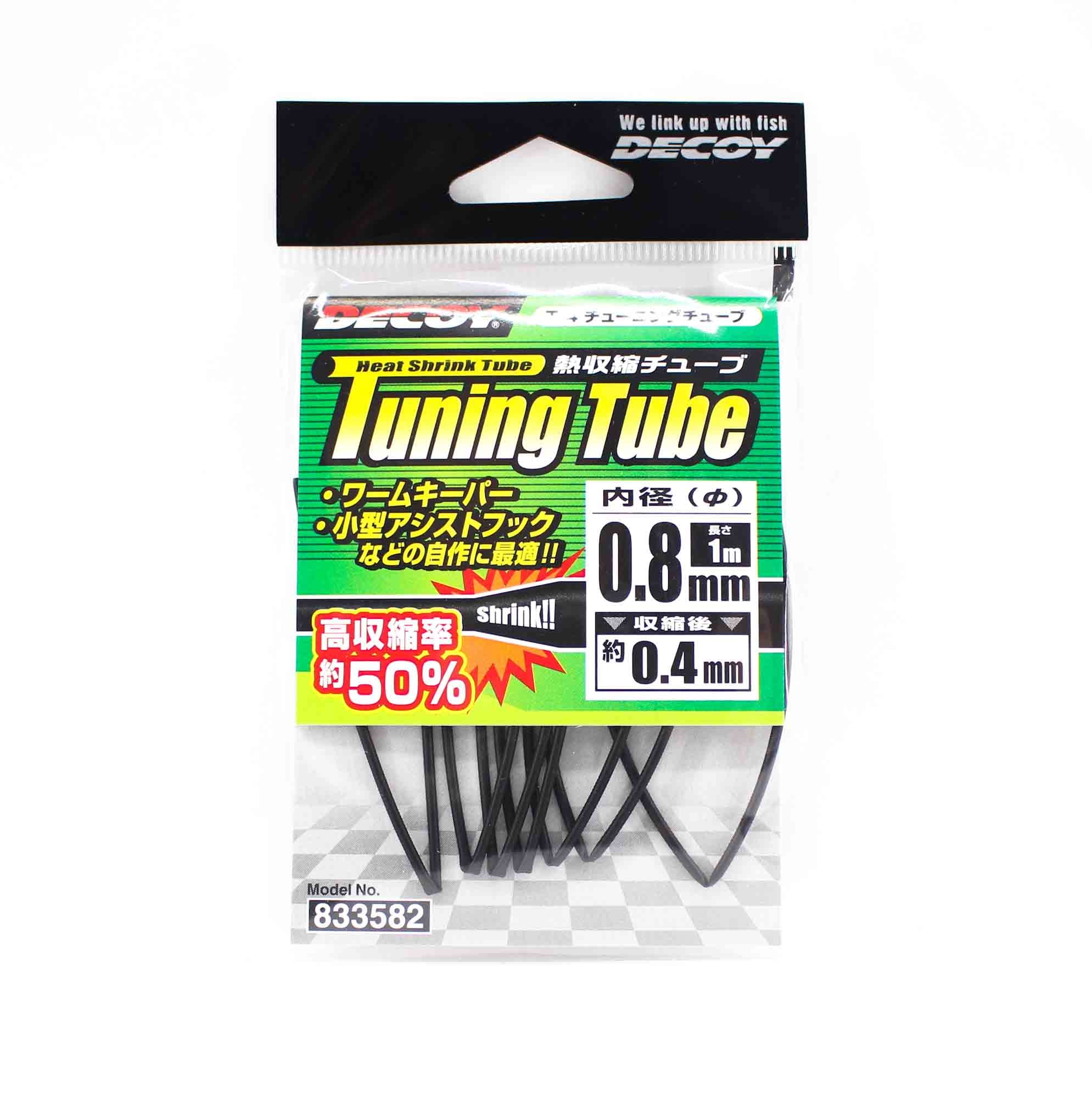 Decoy T-4 Heat Shrink Tube Black Size 0.8 mm (3582)