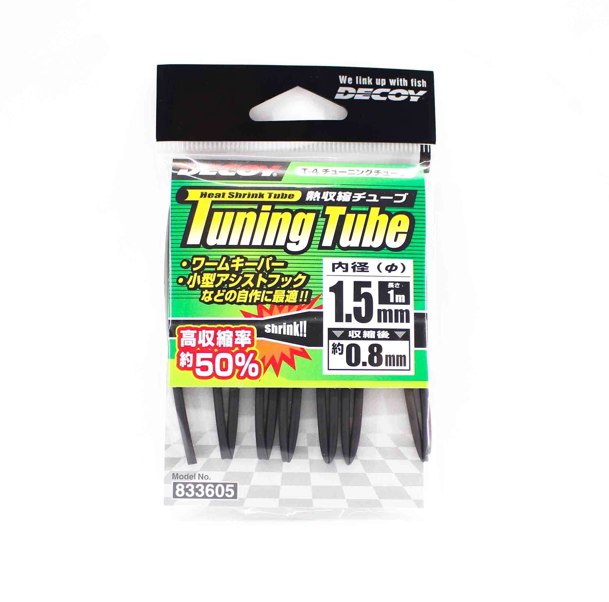 Decoy T-4 Heat Shrink Tube Black Size 1.5 mm (3605)