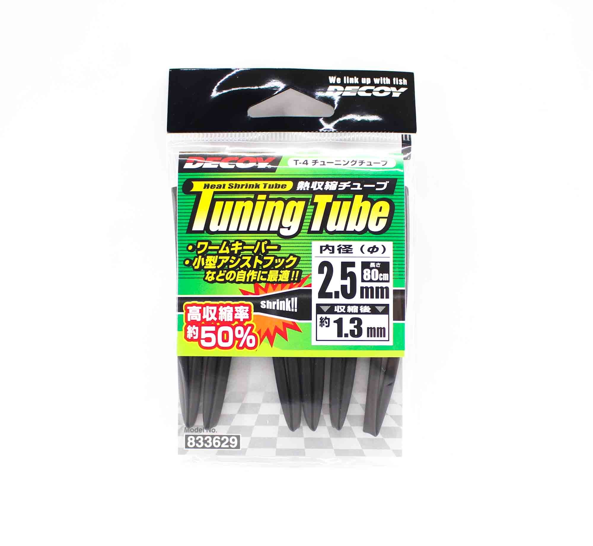 Decoy T-4 Heat Shrink Tube Black Size 2.5 mm (3629)