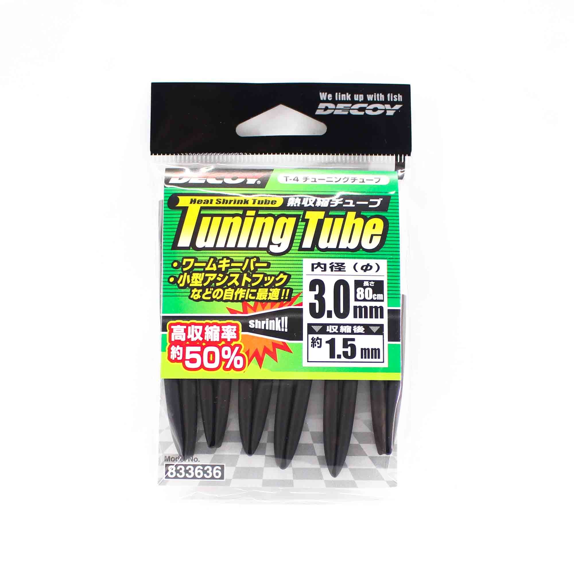 Decoy T-4 Heat Shrink Tube Black Size 3.0 mm (3636)