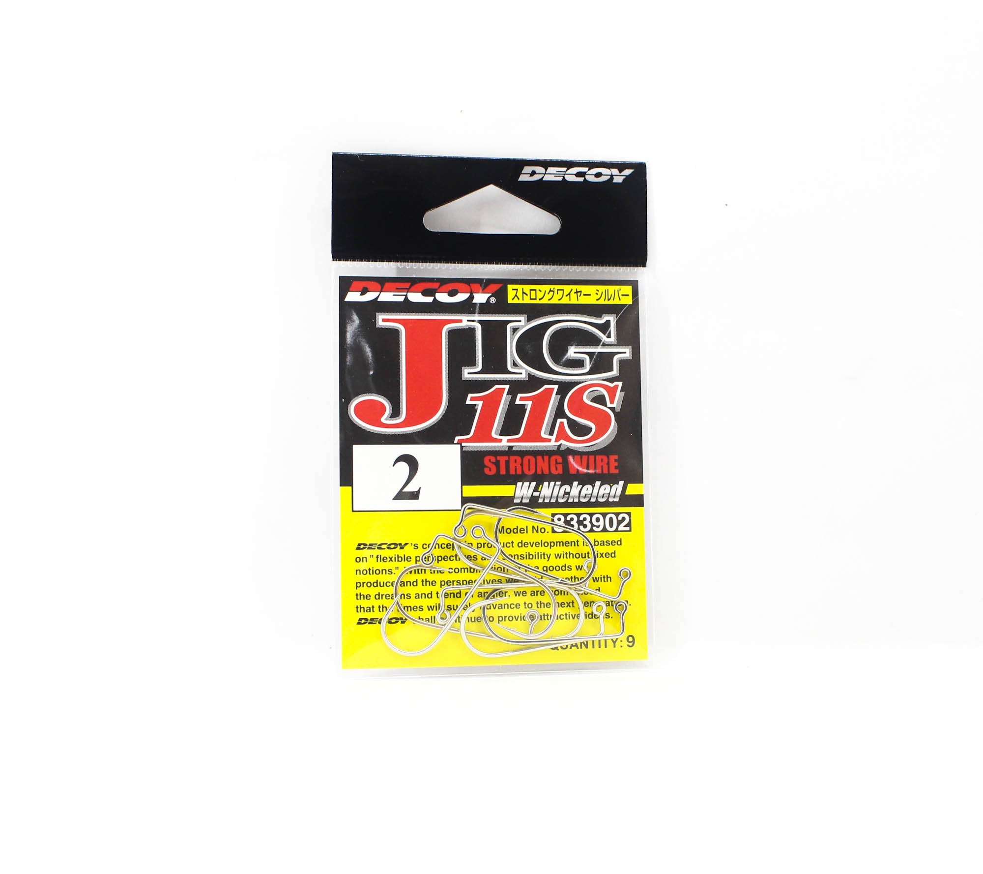 Decoy Jig-11S Strong Jig Hooks Silver Size 2 (3902)
