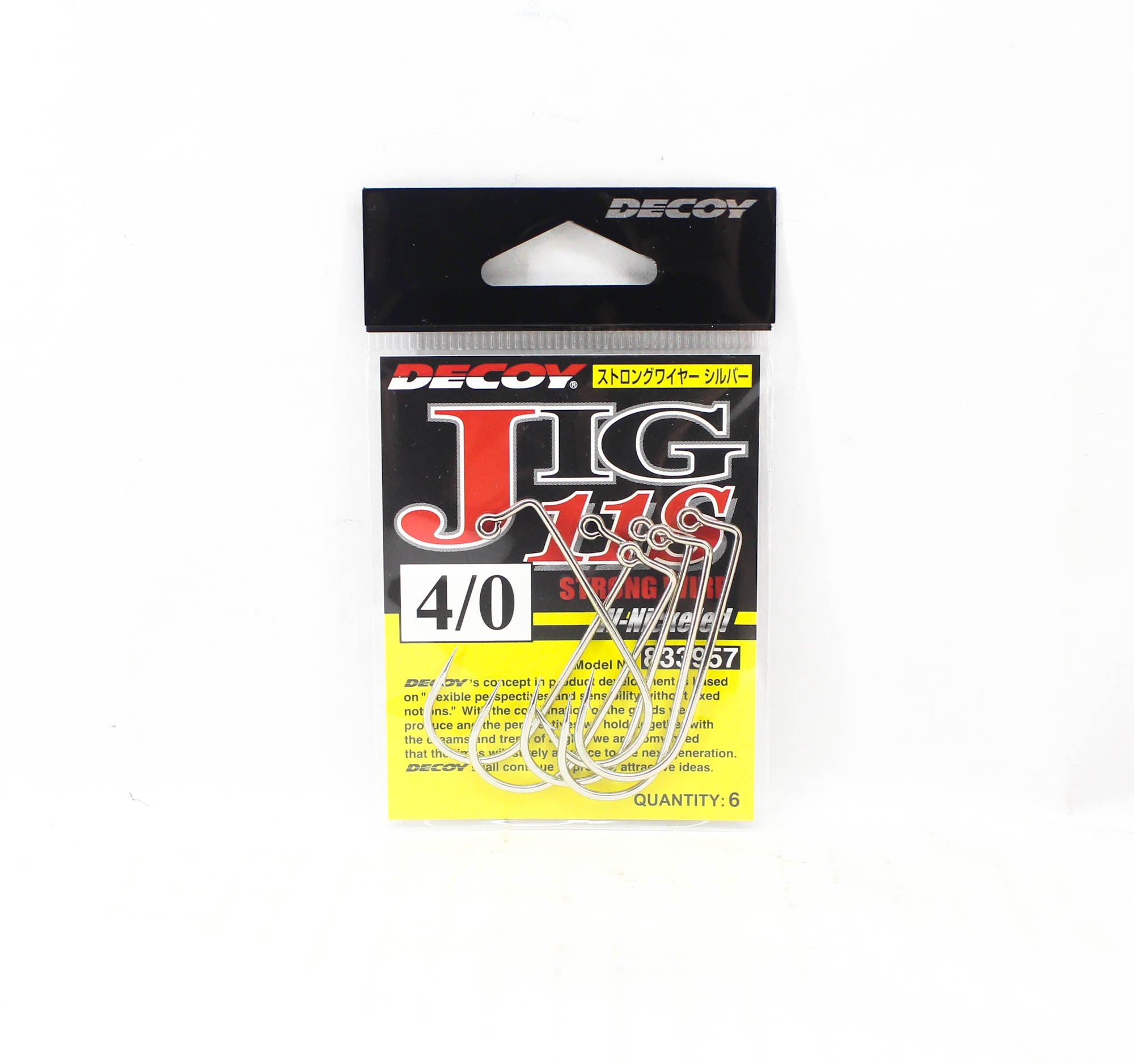 Decoy Jig-11S Strong Jig Hooks Silver Size 4/0 (3957)