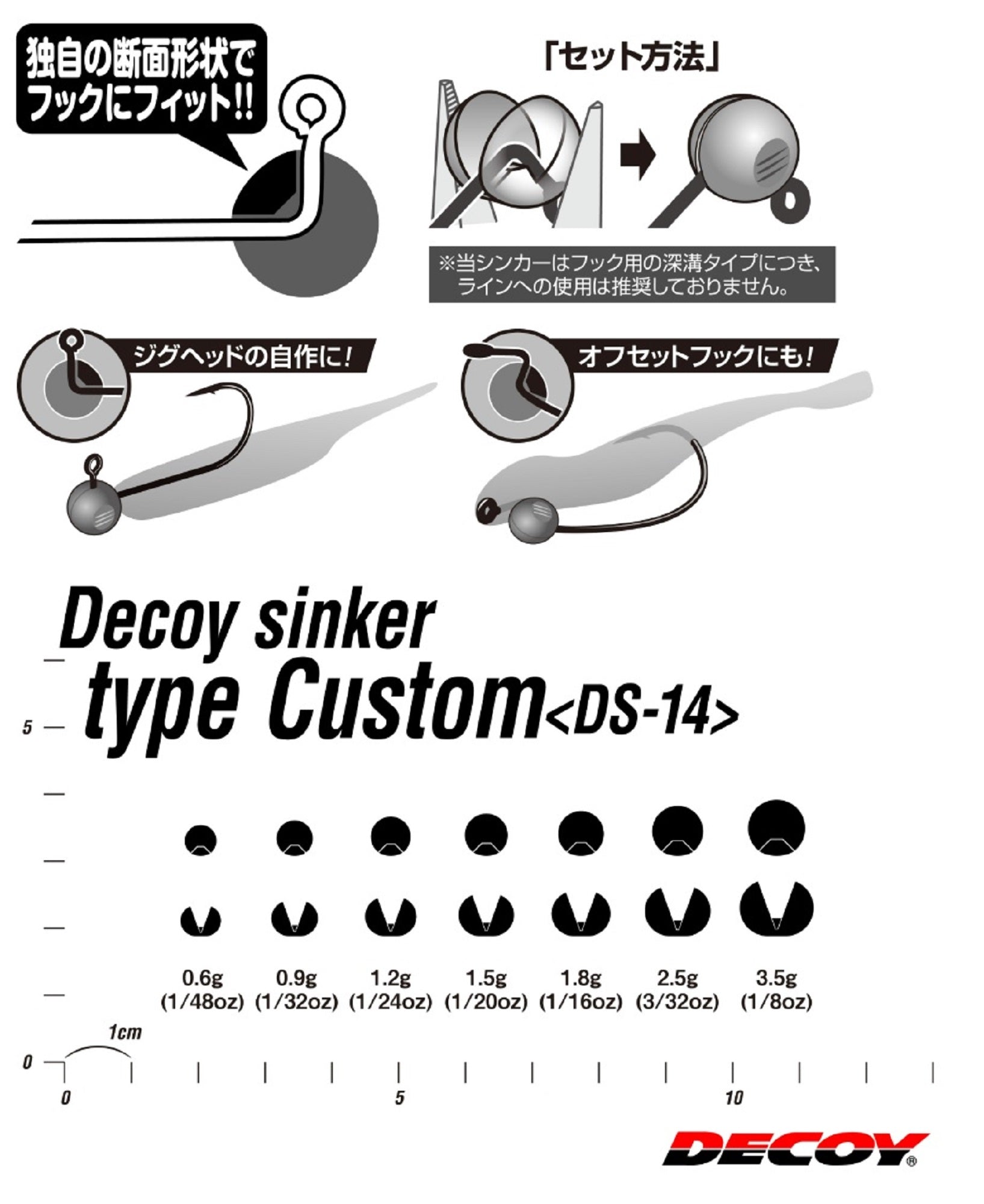 Decoy DS-14 Sinker Jig Head Type 0.6 grams (4213)