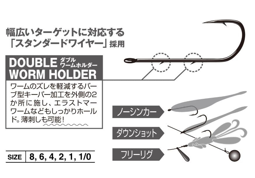 Decoy Worm 33 Double Worm Holder Hook Size 1 (6255)