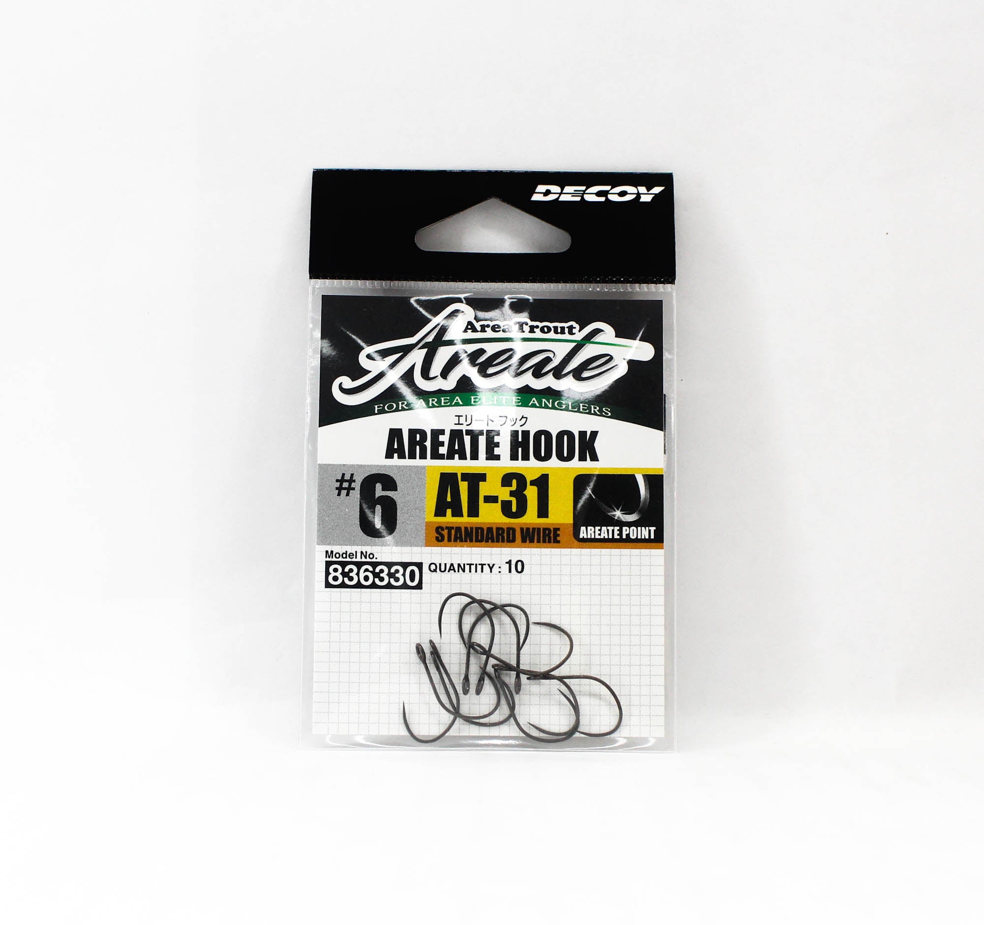Decoy AT-31 Areate Elite Hook Standard Wire Size 6 (6330)