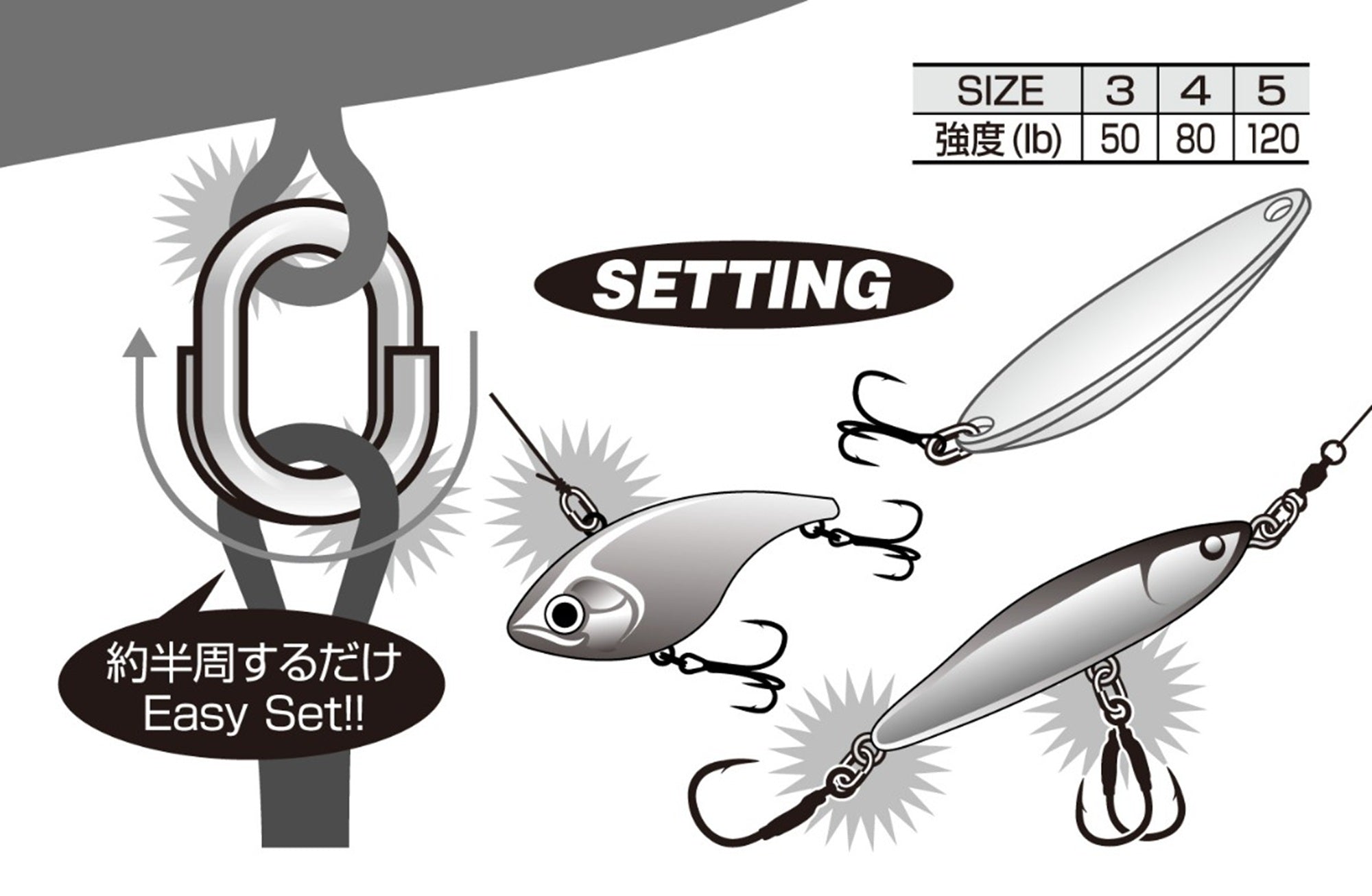 Decoy R-12 Split Rings Loop Ring Size 3 (7351)