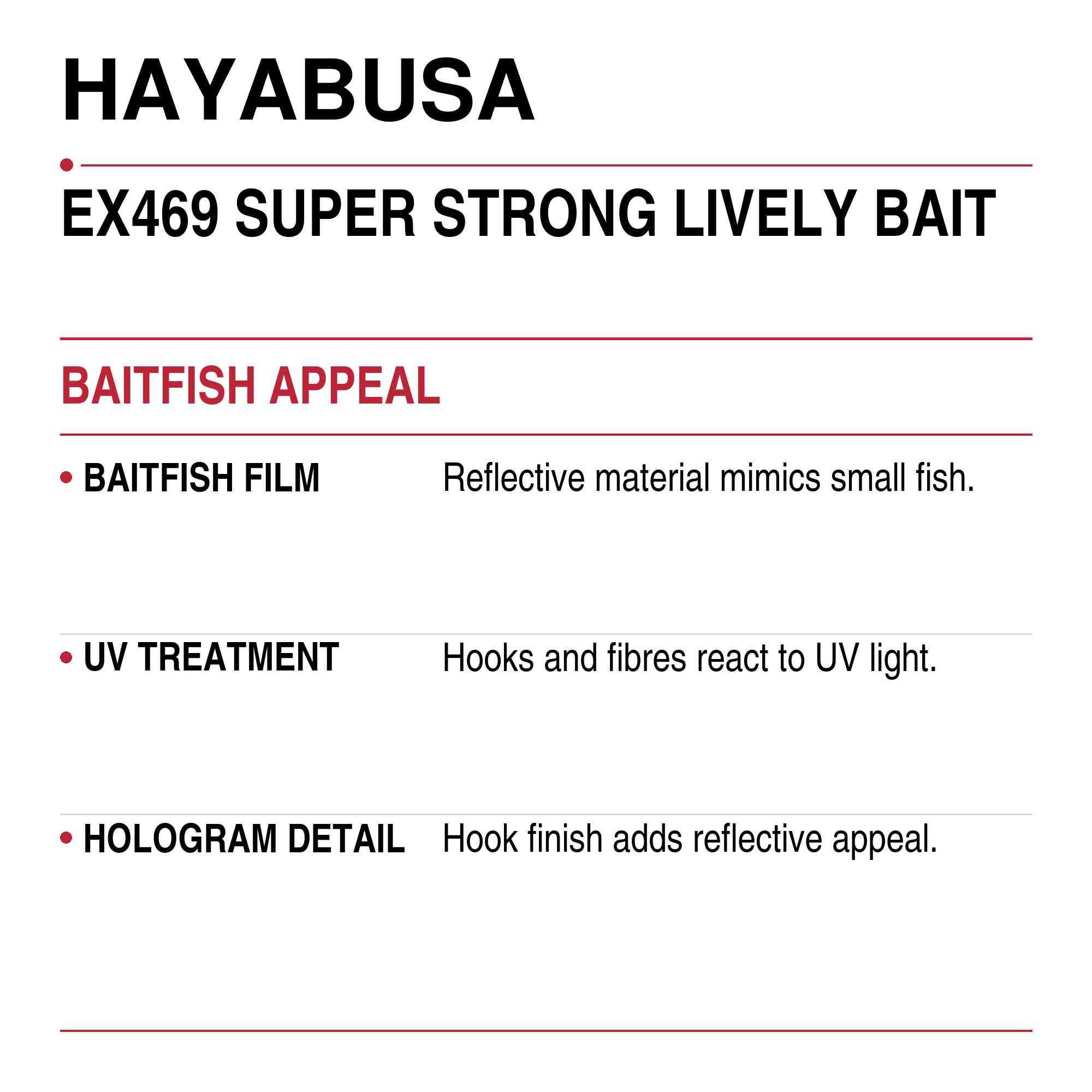 Hayabusa EX469 Sabiki Super Strong Purple Size 13 22lb (6115)