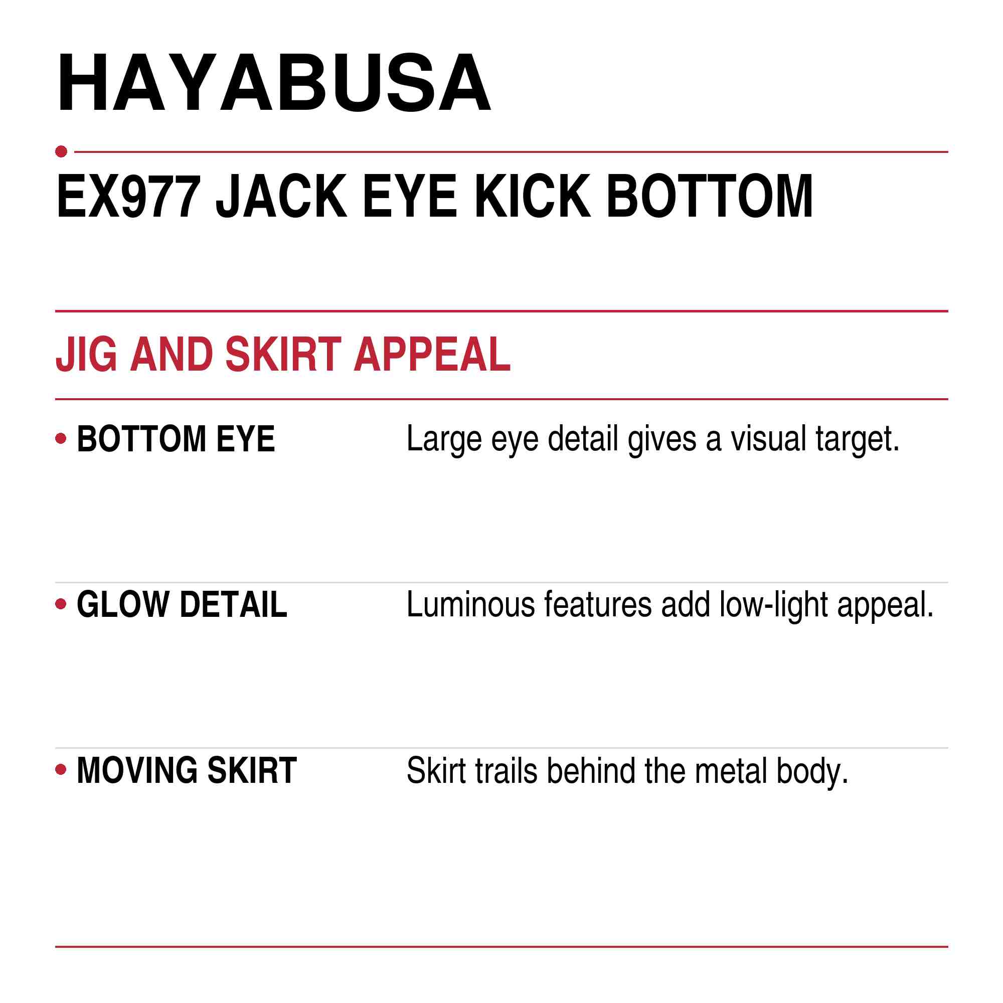 Hayabusa EX977 Inchiku Jig Jackeye Kick Bottom 150 grams 03 (6351)