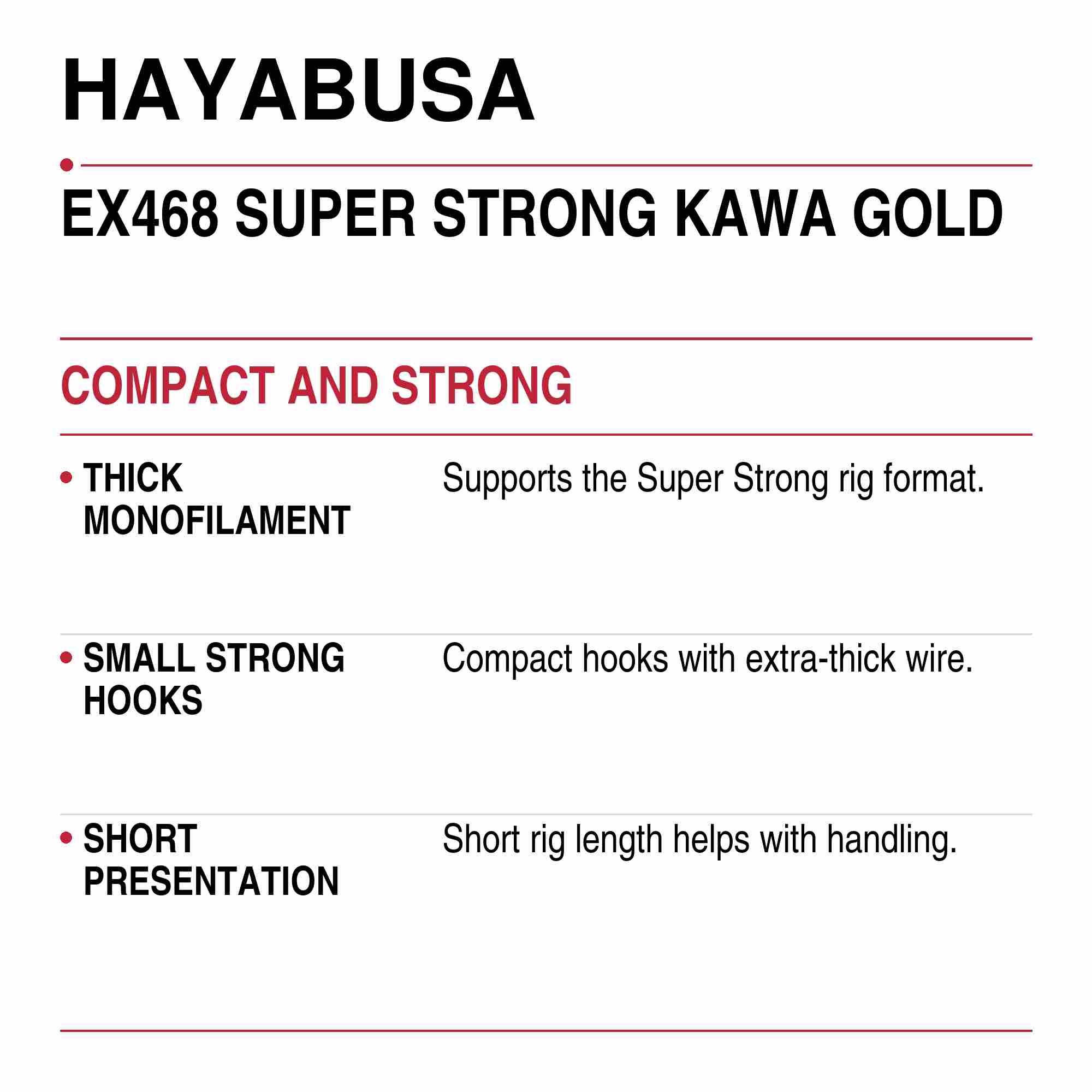 Hayabusa EX468 Sabiki Super Strong Kawa Gold Size 13 22lb (7596)