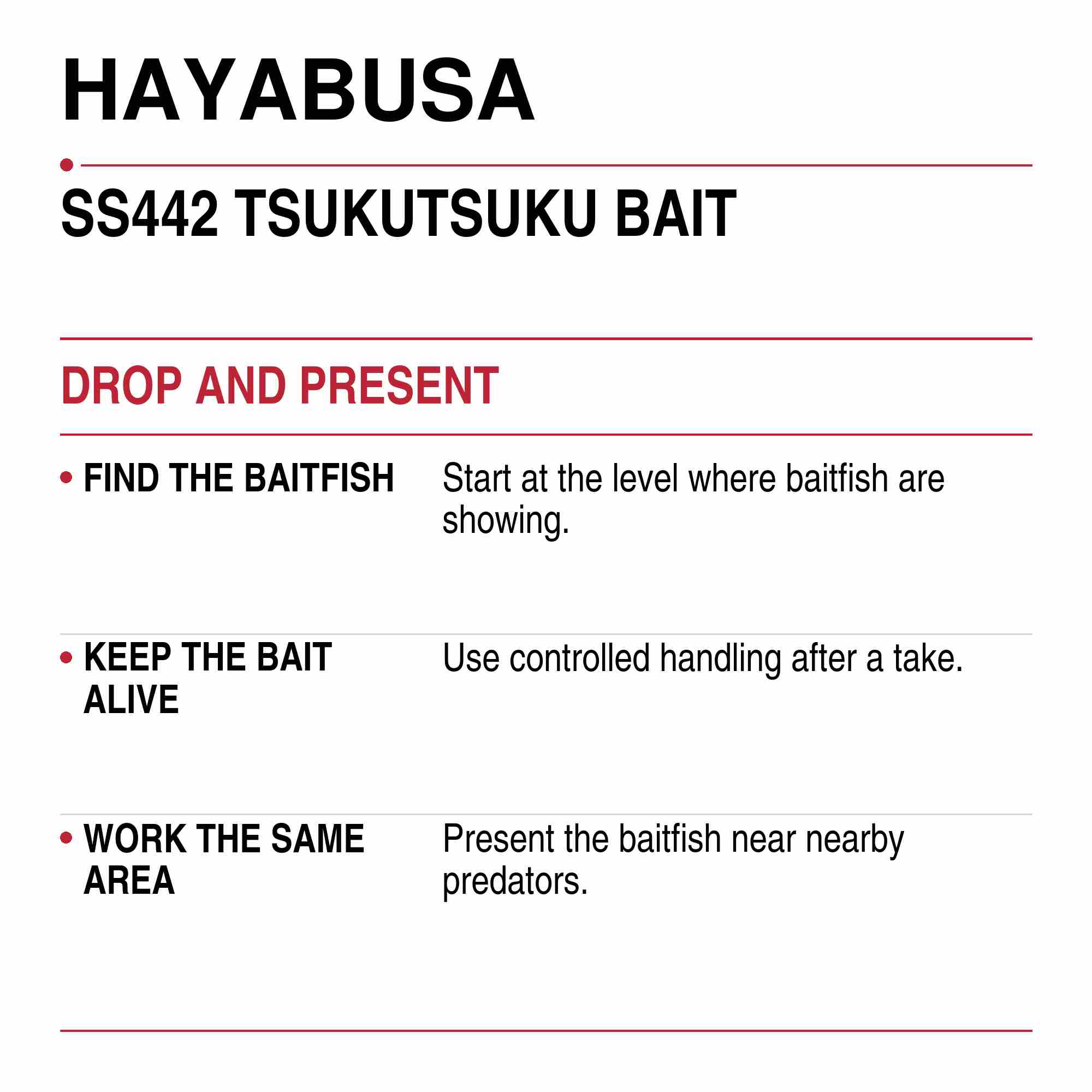 Hayabusa SS442 Sabiki Tsukutsuku Bait Size 8 10lb (1841)