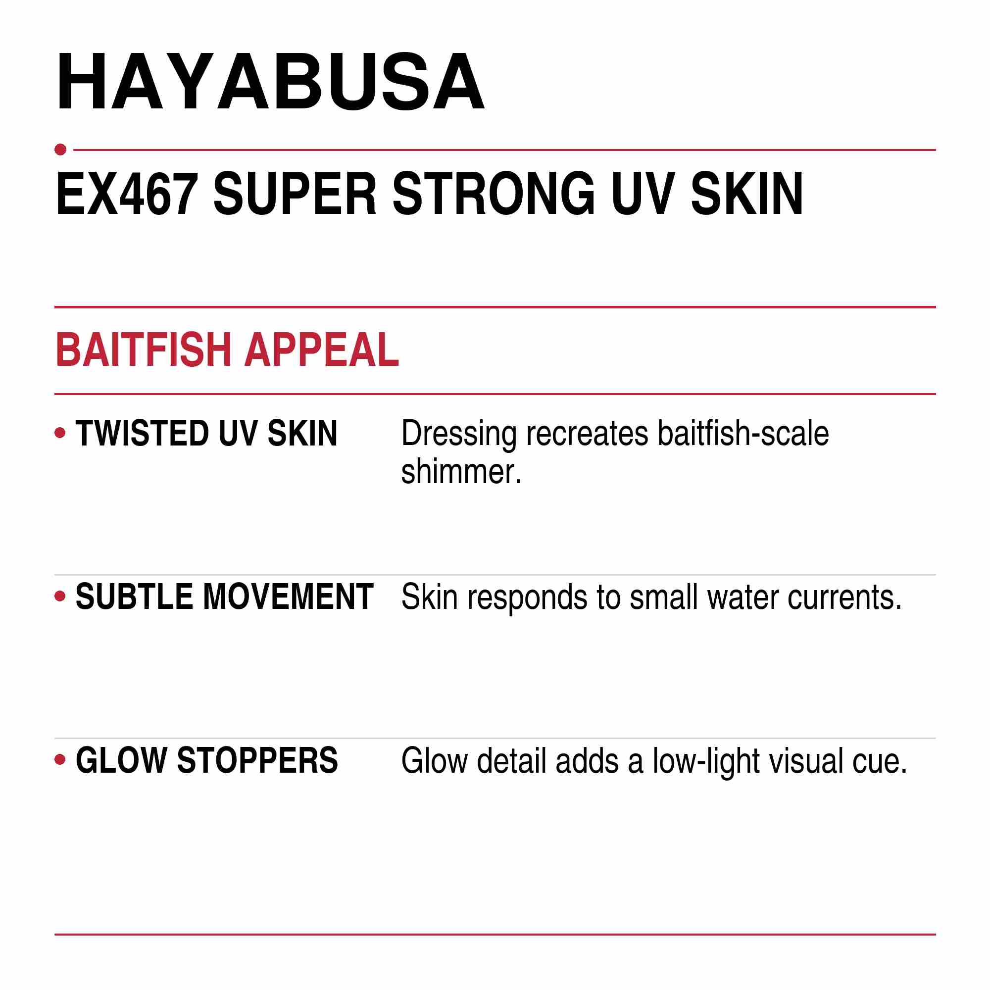 Hayabusa EX467 Sabiki Super Strong UV Skin Size 13 24lb (2244)