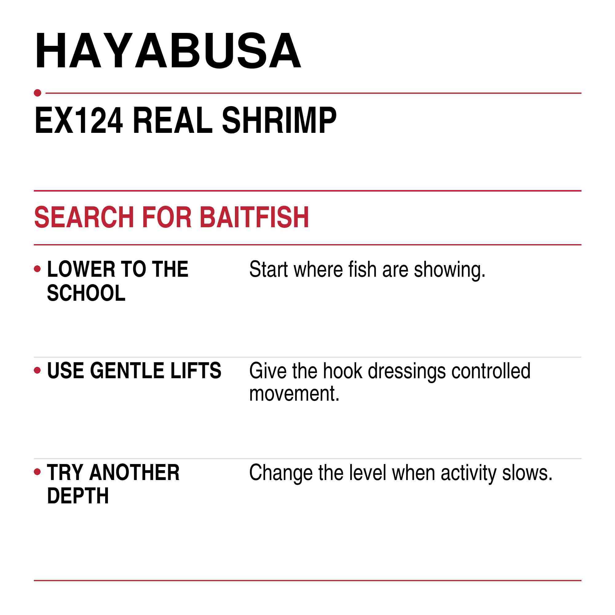 Hayabusa EX124 Sabiki Real Shrimp Size 12 20lb (5417)
