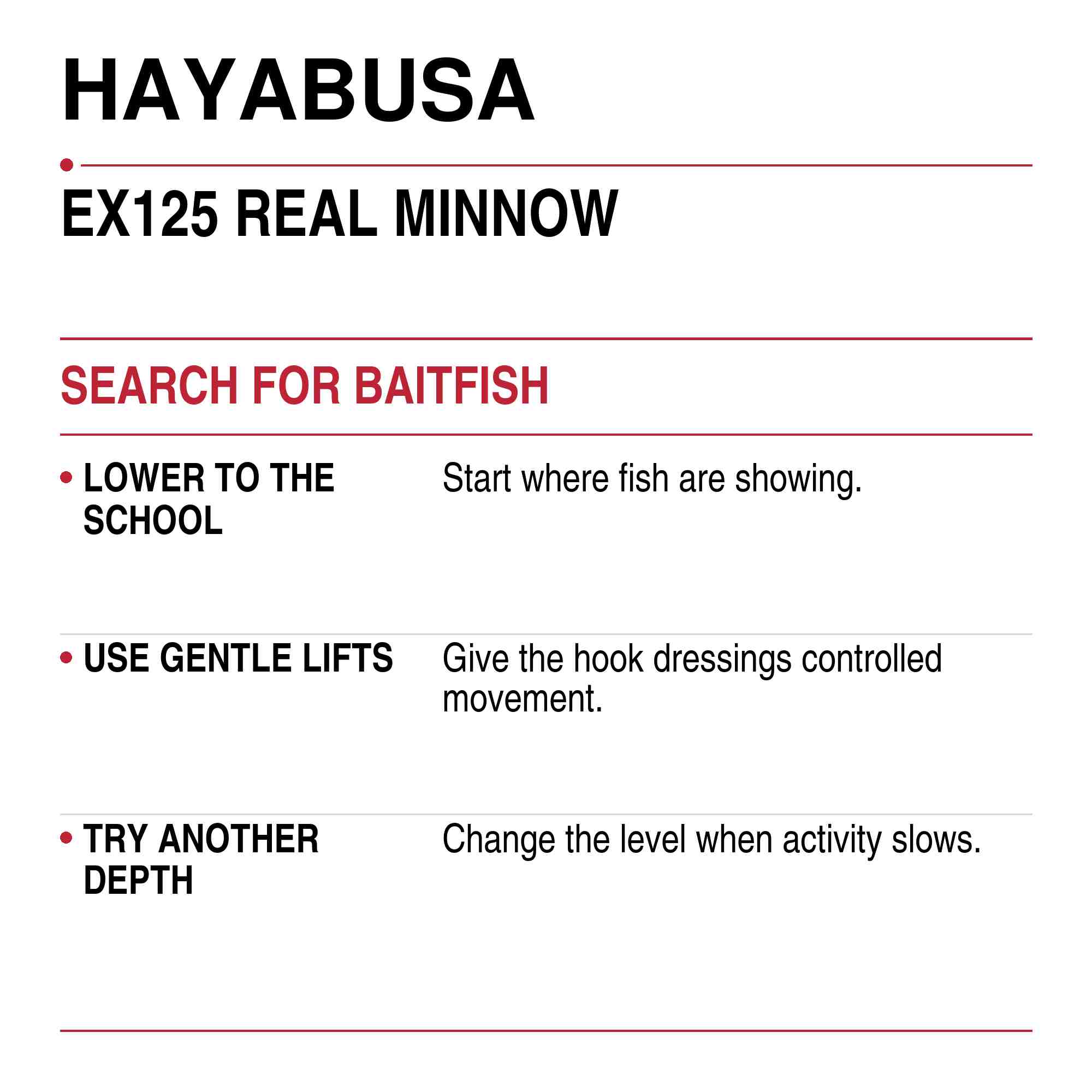 Hayabusa EX125 Sabiki Real Minnow Size 18 30lb (2861)