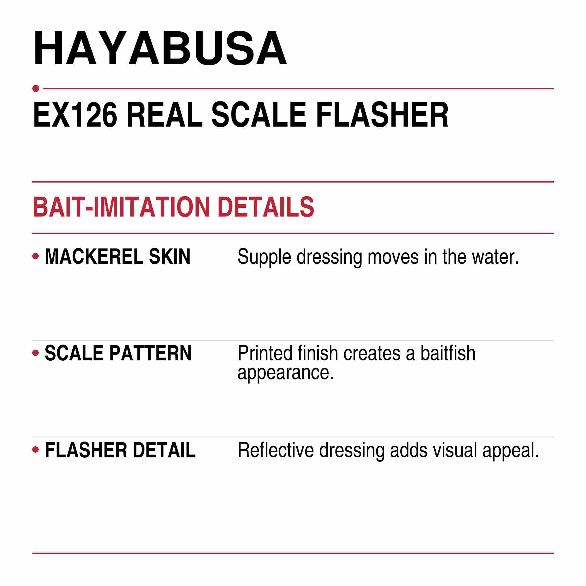 Hayabusa EX126 Sabiki Real Scale Flash Size 10 13lb (8982)