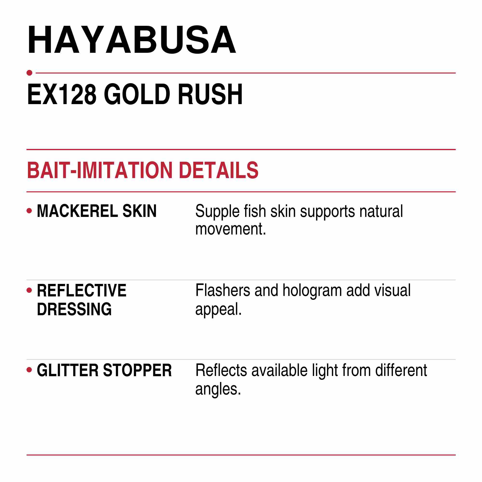 Hayabusa EX128 Sabiki Gold Rush Size 18 32lb (9095)