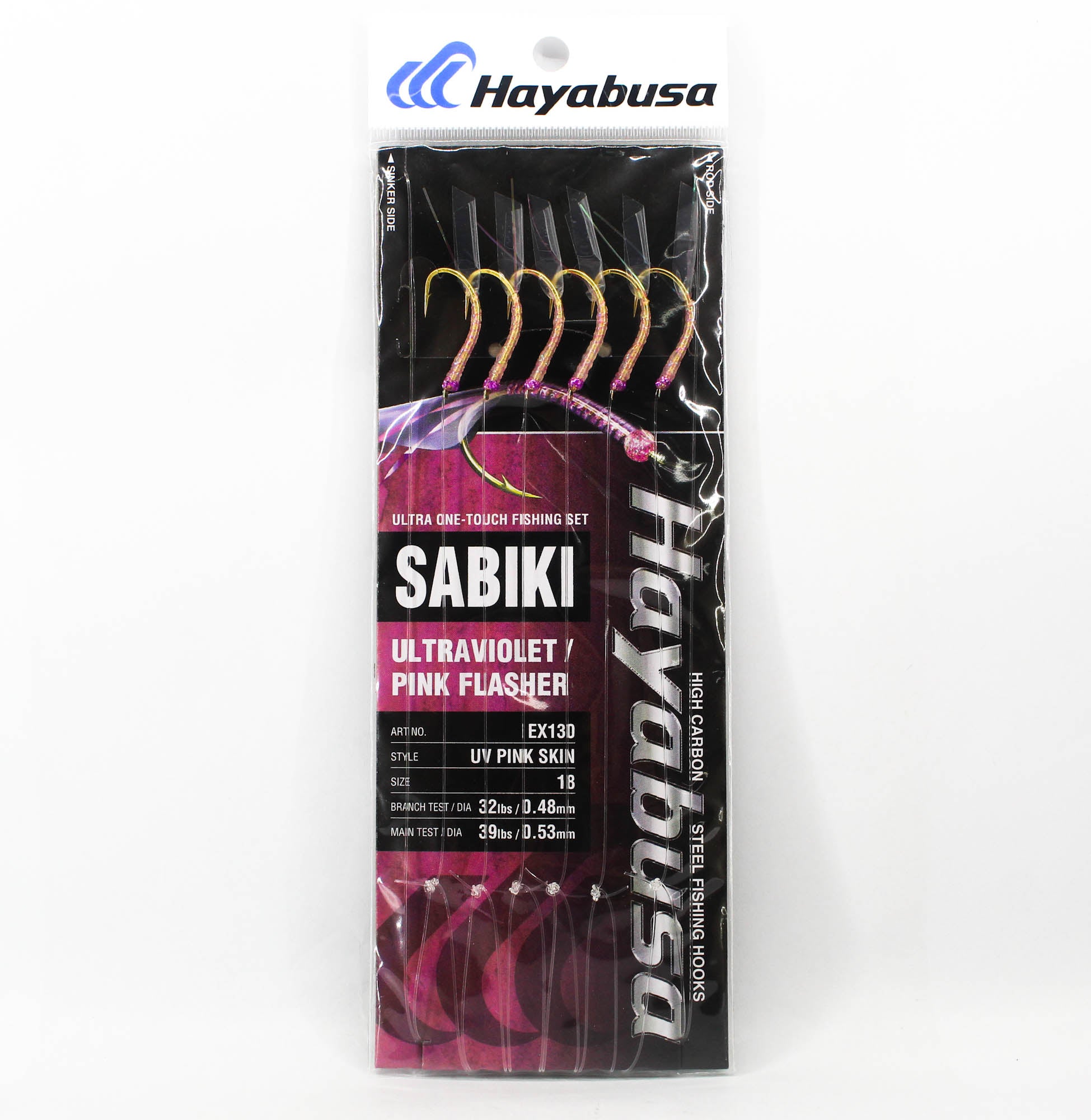 Hayabusa EX130 Sabiki UV Pink Skin Size 18 32lb (9194)