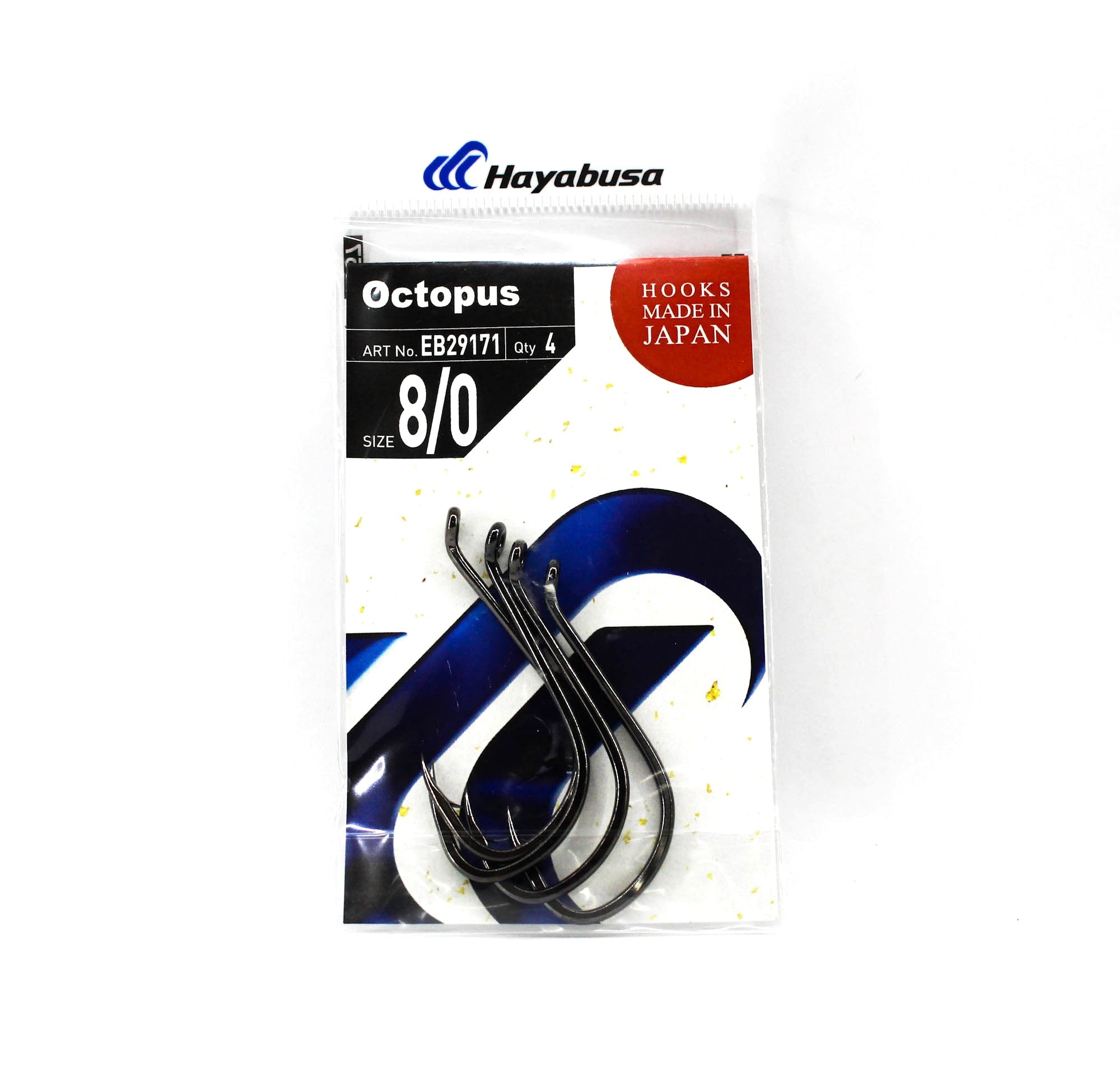 Hayabusa EB29171 Octopus Hook Small Pack Size 8/0 (0076)