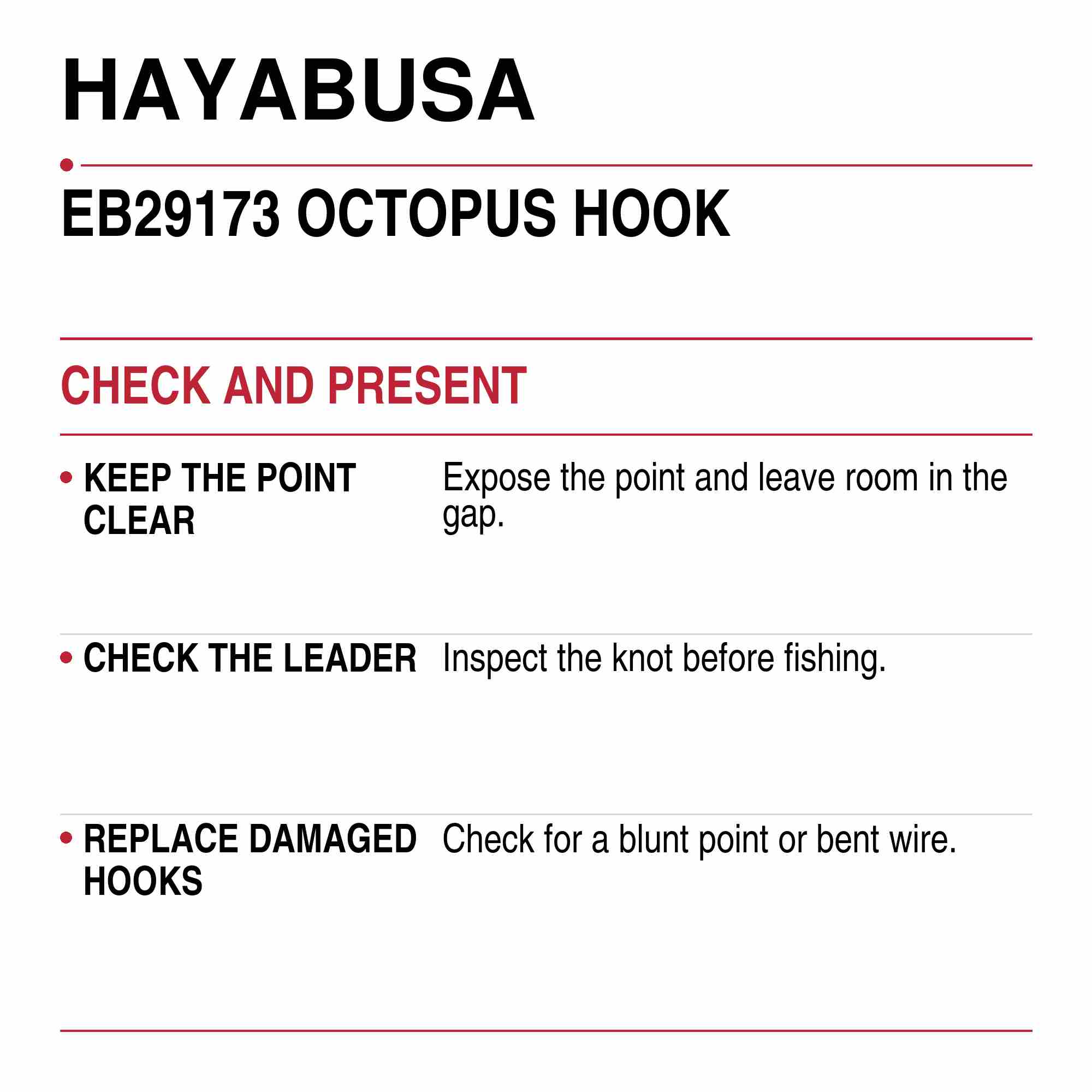Hayabusa EB29173 Octopus Hook Bulk Pack Size 7/0 (0106)